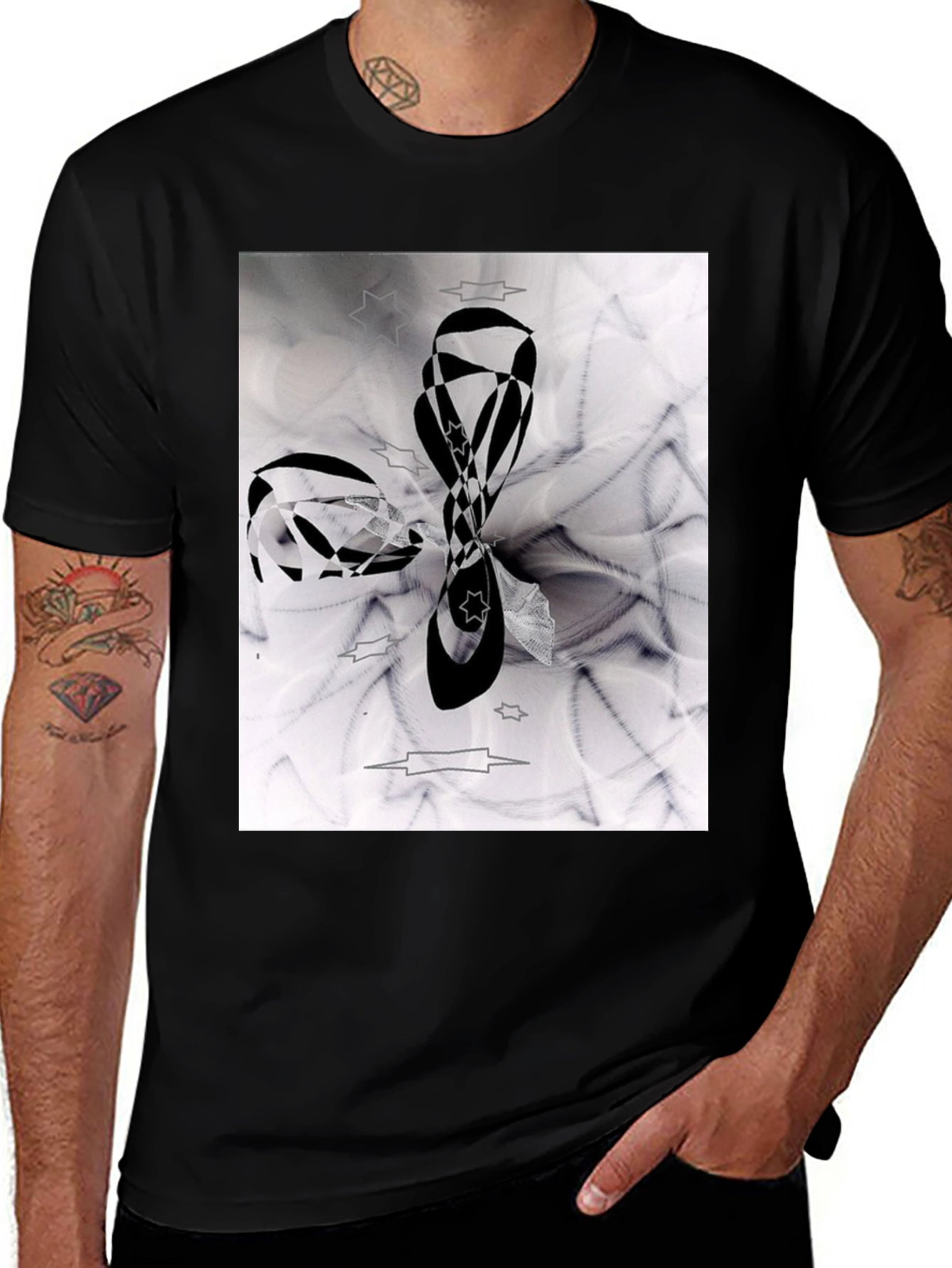 Variant 7 of Abstract Graphic Black T-Shirt