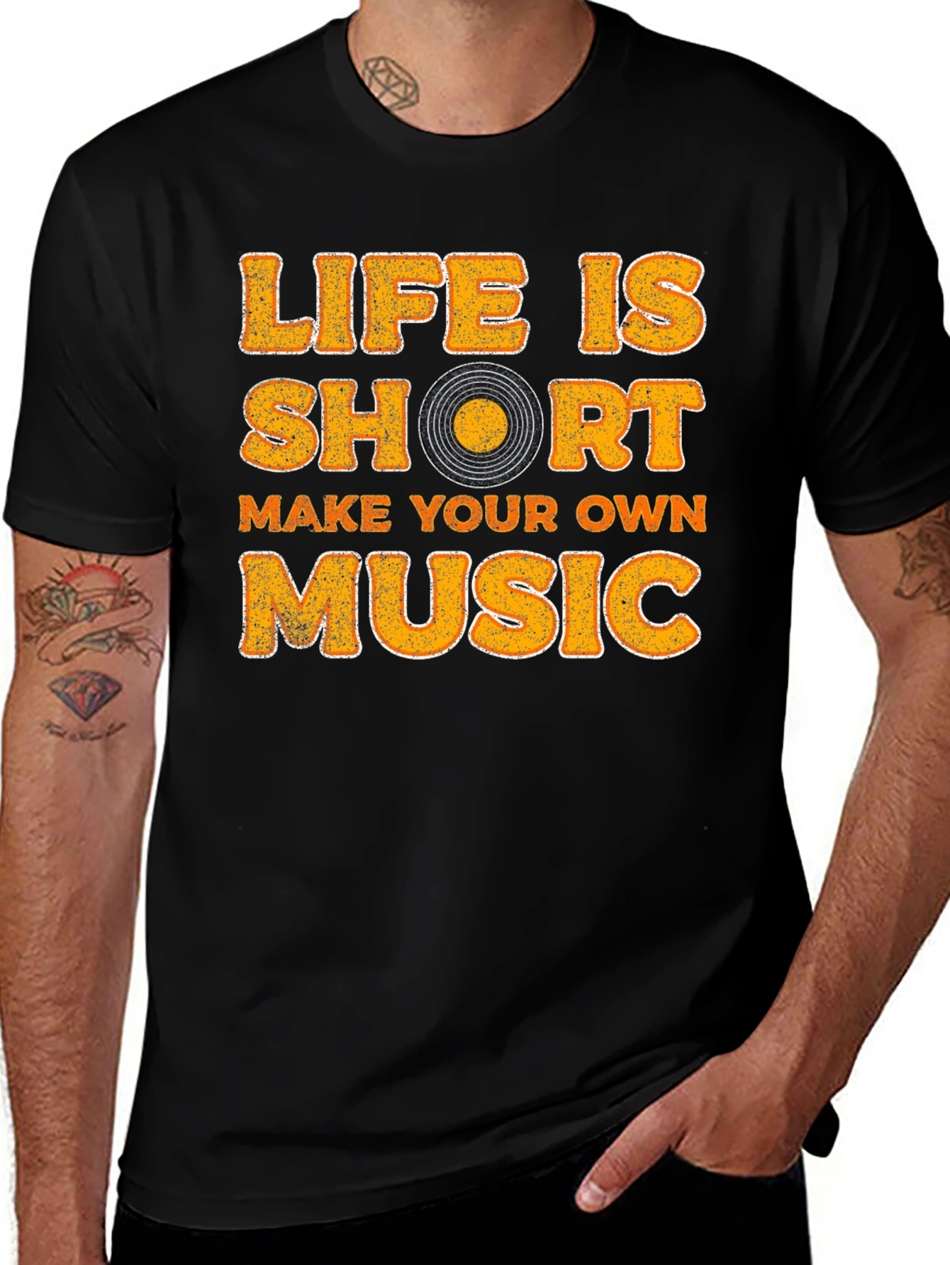 Variant 19 of Life Is Short Make Your Own Music T-Shirt