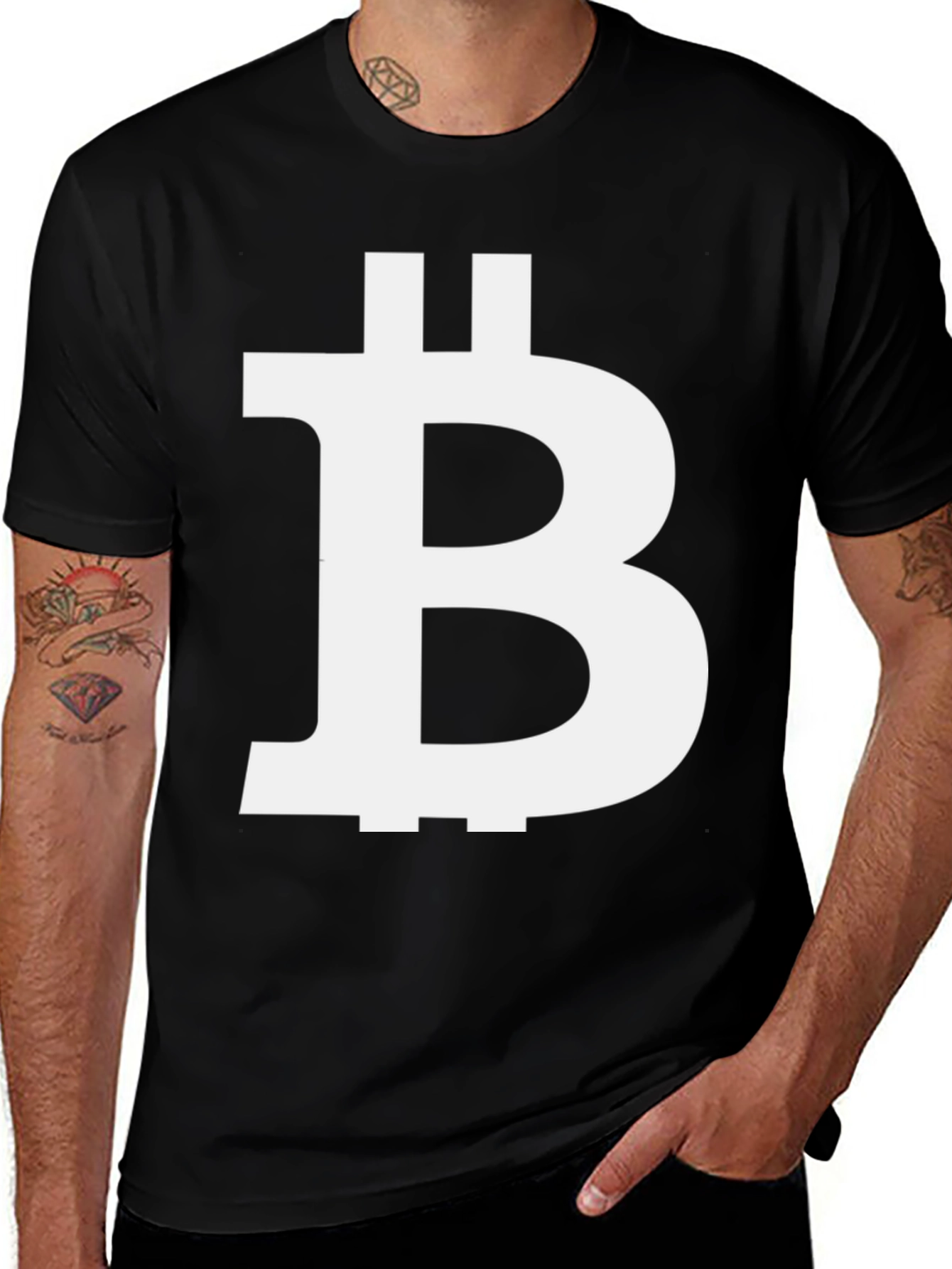 Variant 7 of Bitcoin Crypto Black T-Shirt