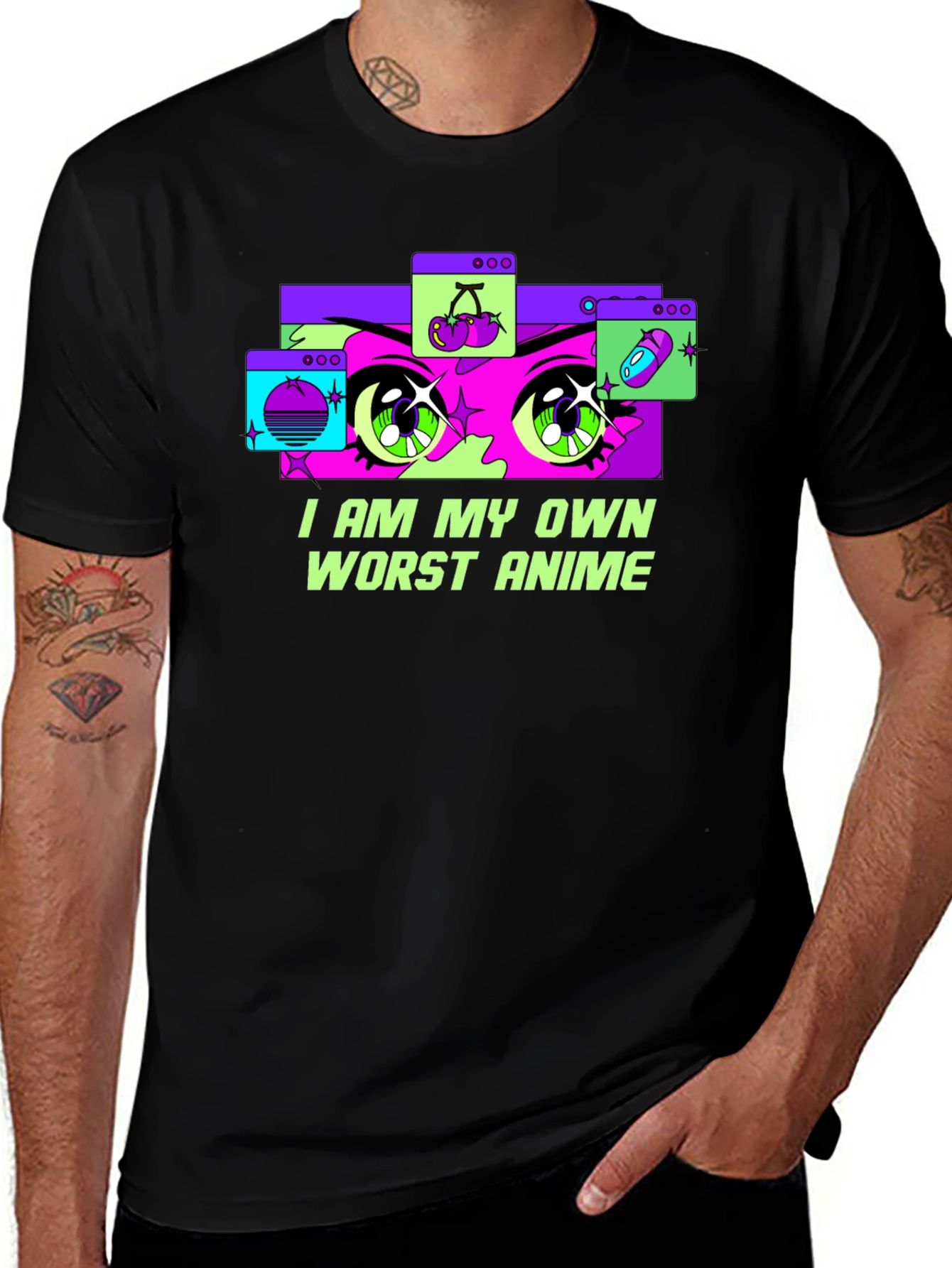 Variant 19 of I Am My Own Worst Anime Graphic Tee