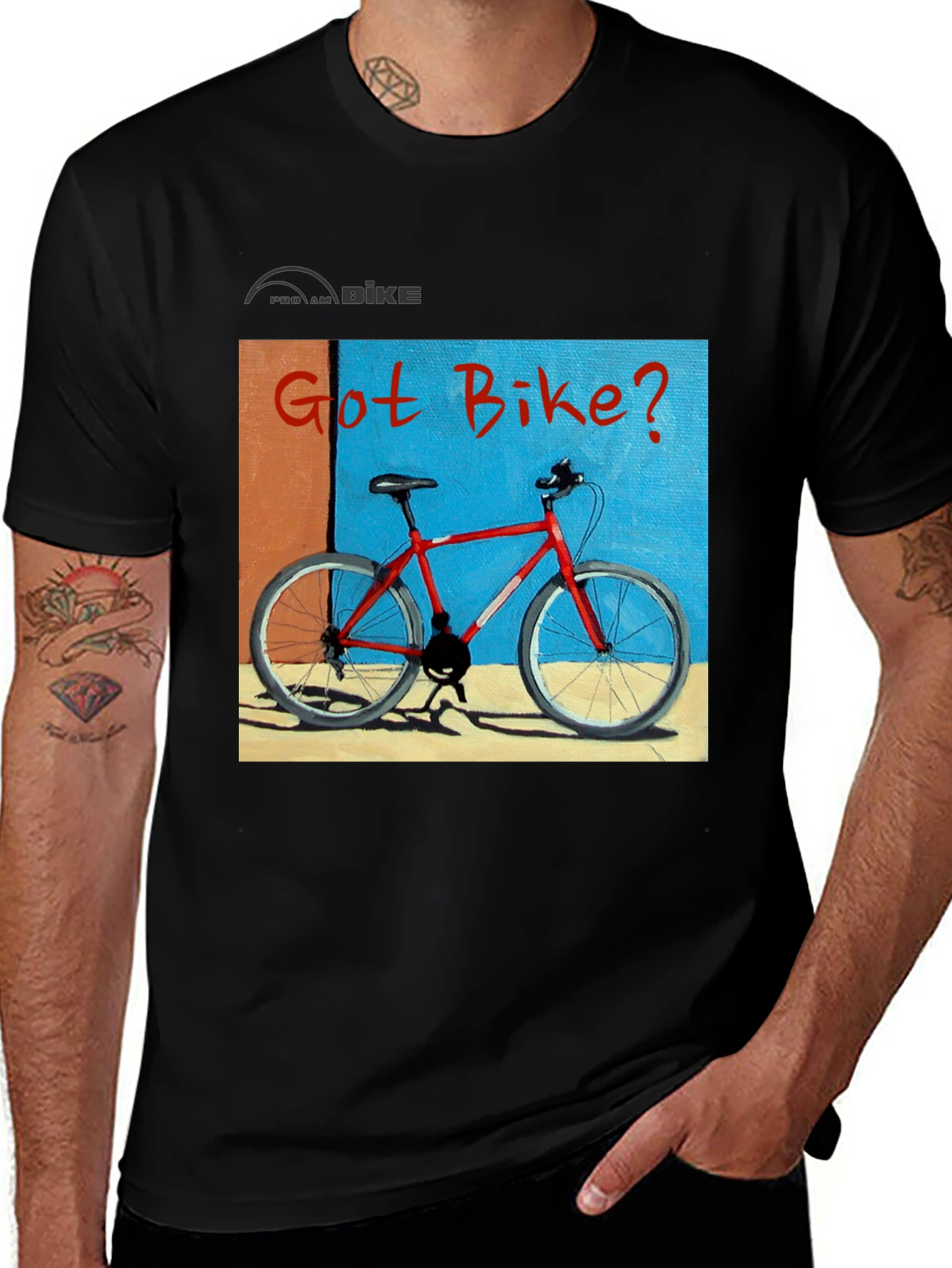Variant 15 of Got Bike? Graphic Tee - Black Cotton Blend T-Shirt