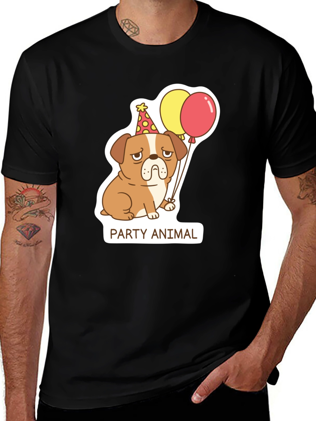 Variant 8 of Party Animal Dog Graphic T-Shirt