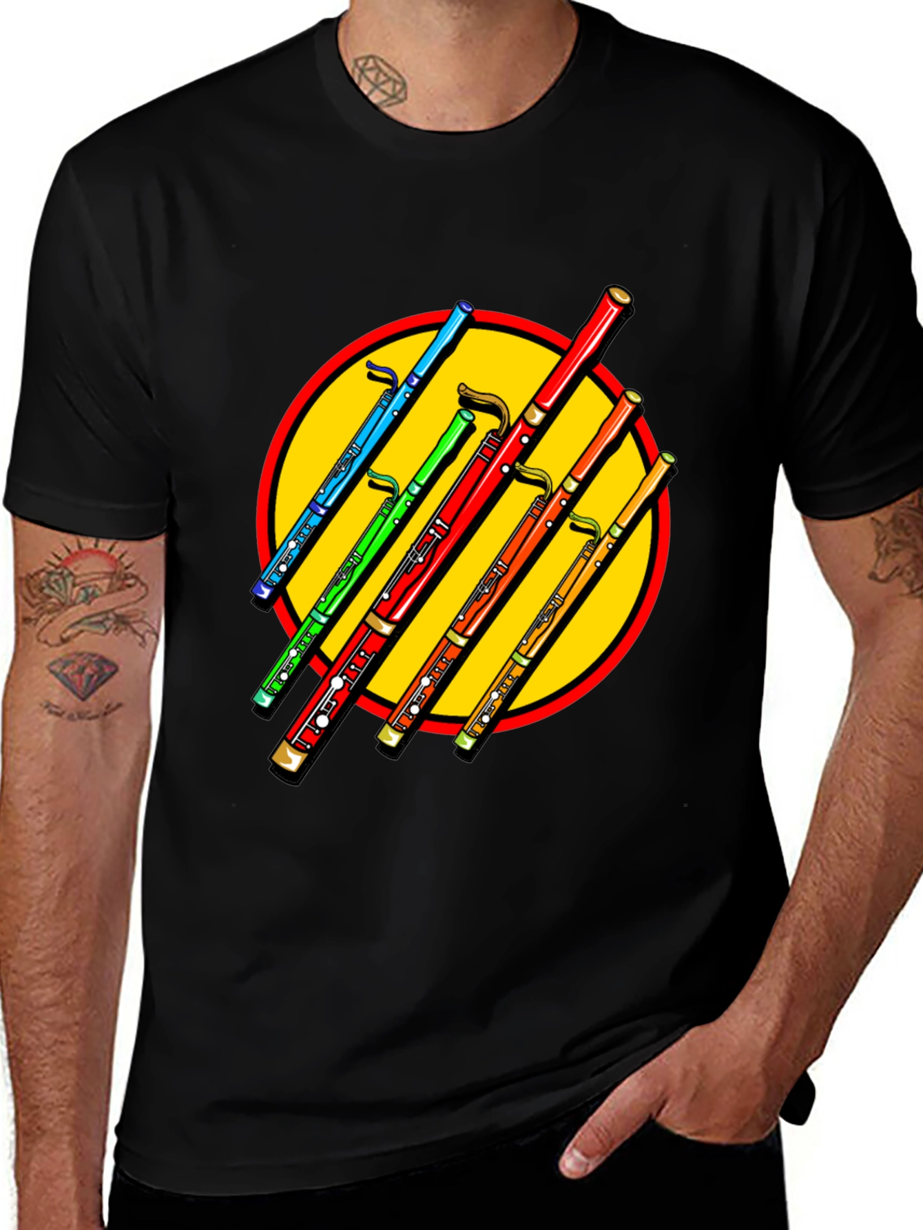 Variant 10 of Colorful Bassoon Graphic Tee