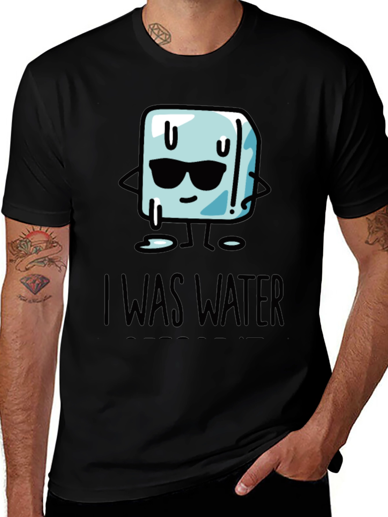 Variant 6 of I Was Water Ice Cube Funny Graphic T-Shirt