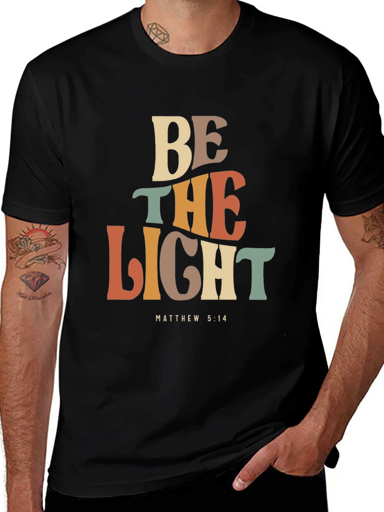 Variant 13 of Be The Light T-Shirt - Matthew 5:14 Graphic Tee