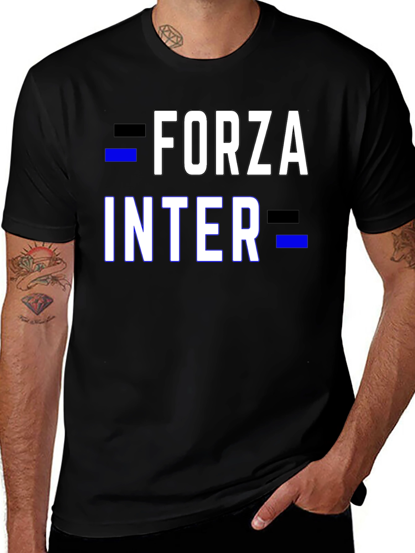Forza Inter T-Shirt - Black Soccer Fan Tee