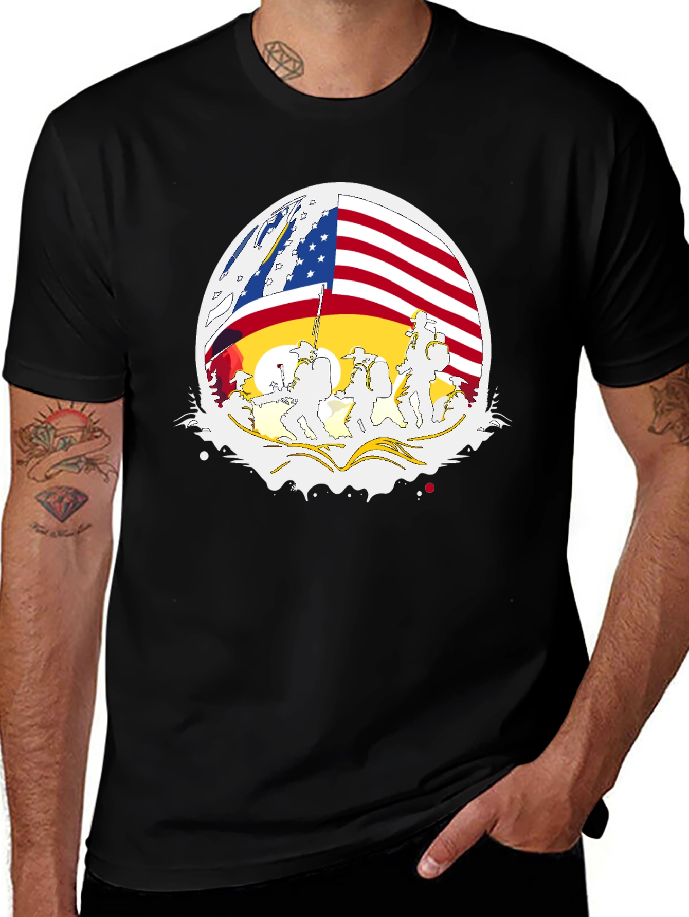 Variant 6 of Patriotic Silhouette Graphic Tee