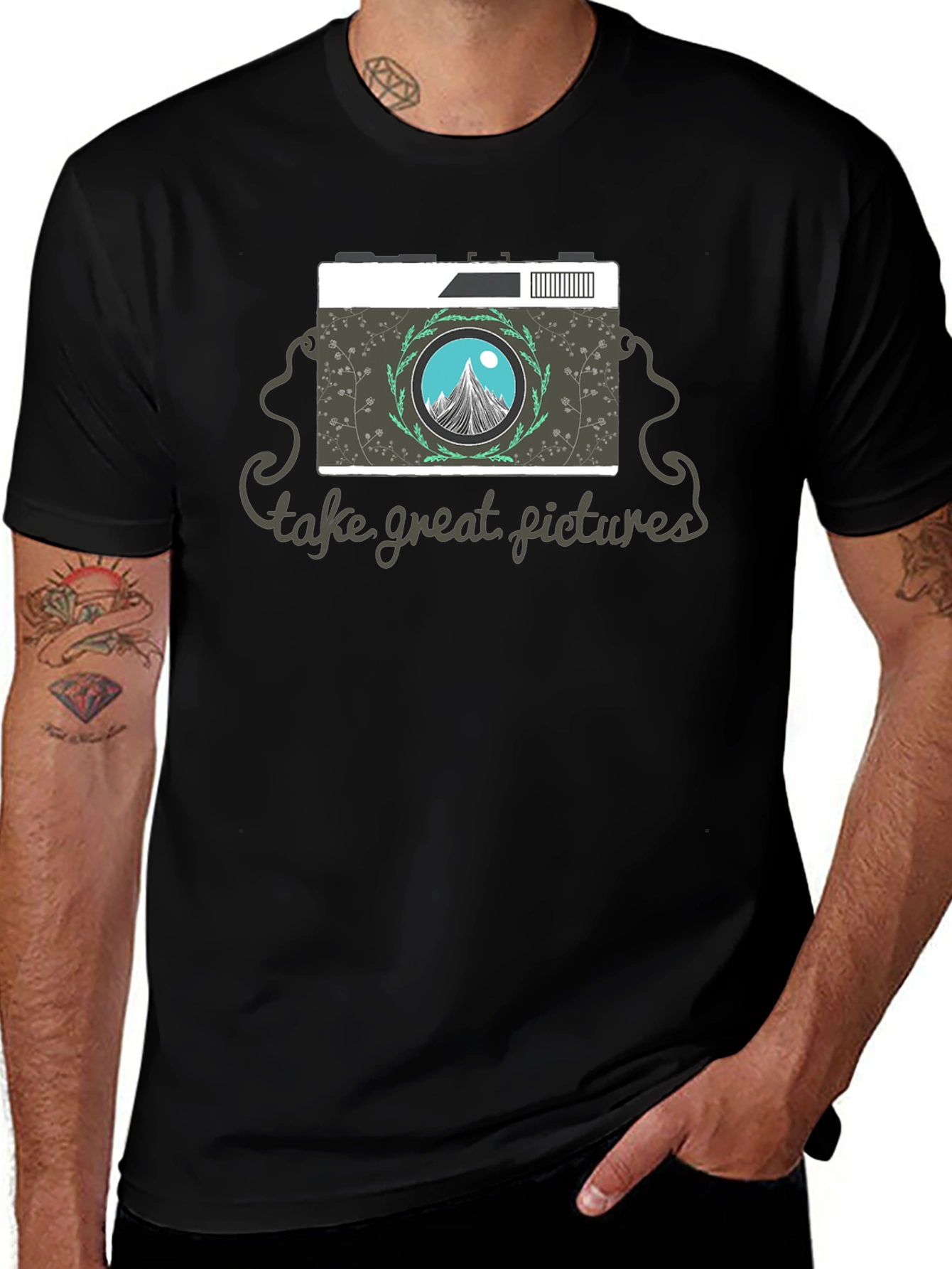 Variant 24 of Retro Camera Graphic T-Shirt - Take Great Pictures Tee