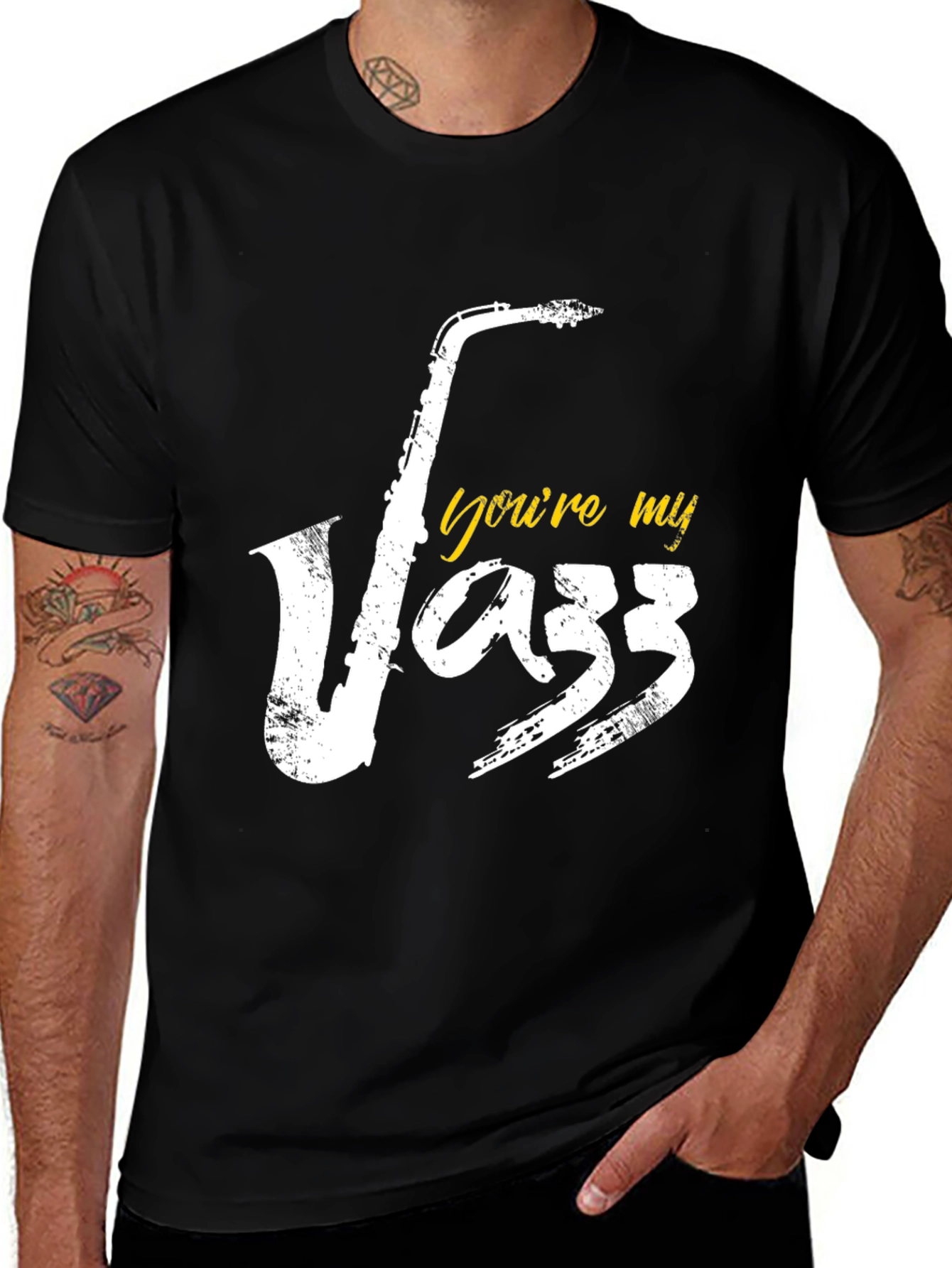 Variant 30 of You're My Jazz Saxophone Black T-Shirt