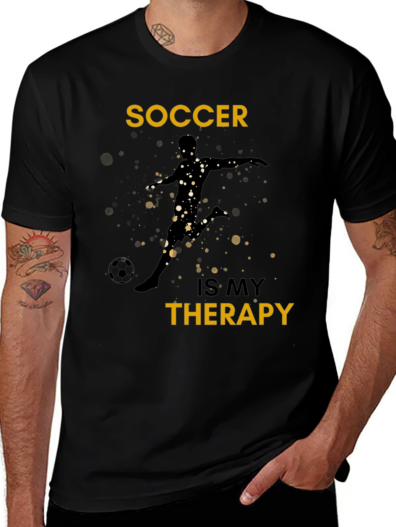 Variant 6 of Soccer is My Therapy Graphic T-Shirt