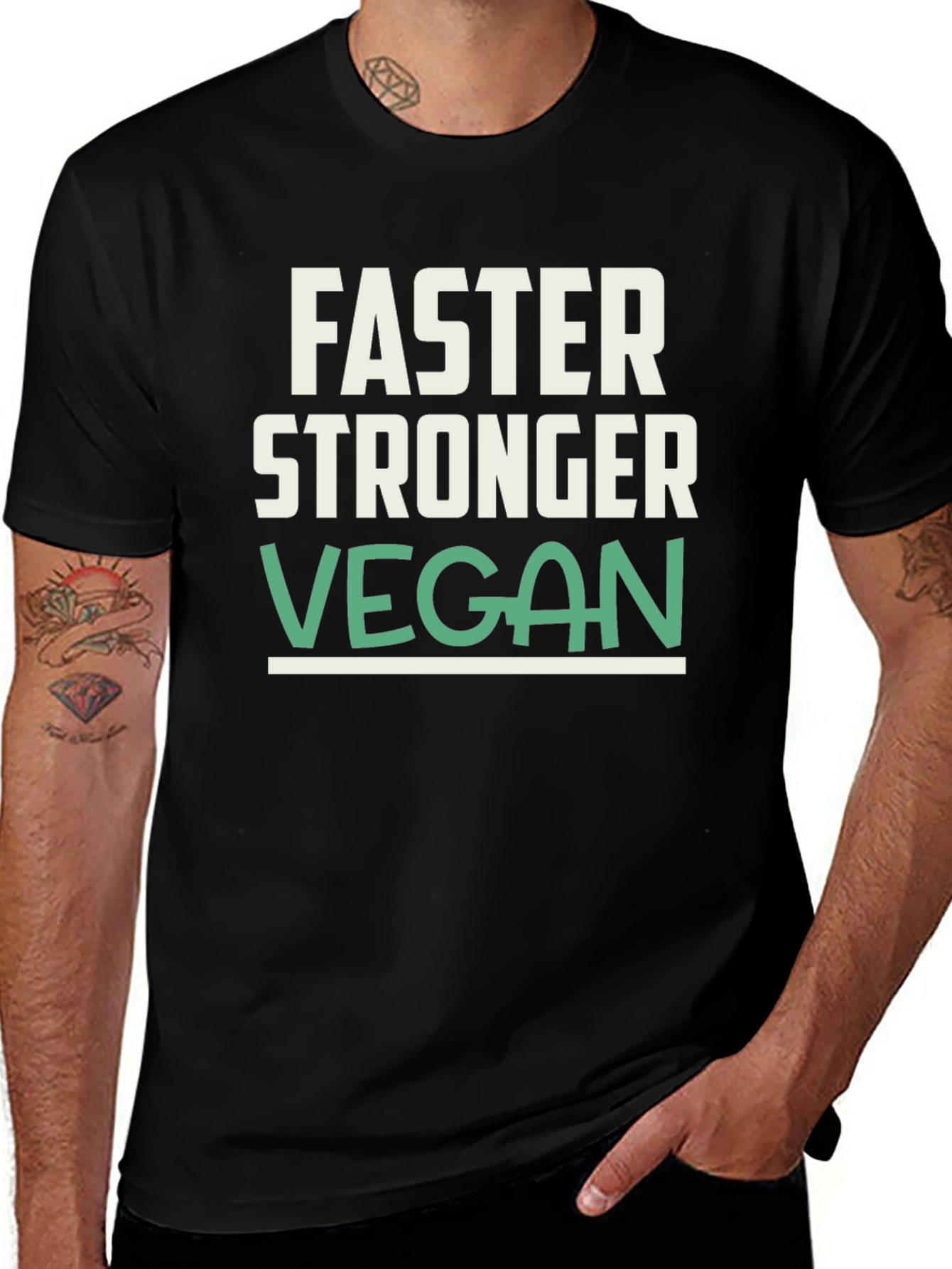 Variant 29 of Faster Stronger Vegan T-Shirt