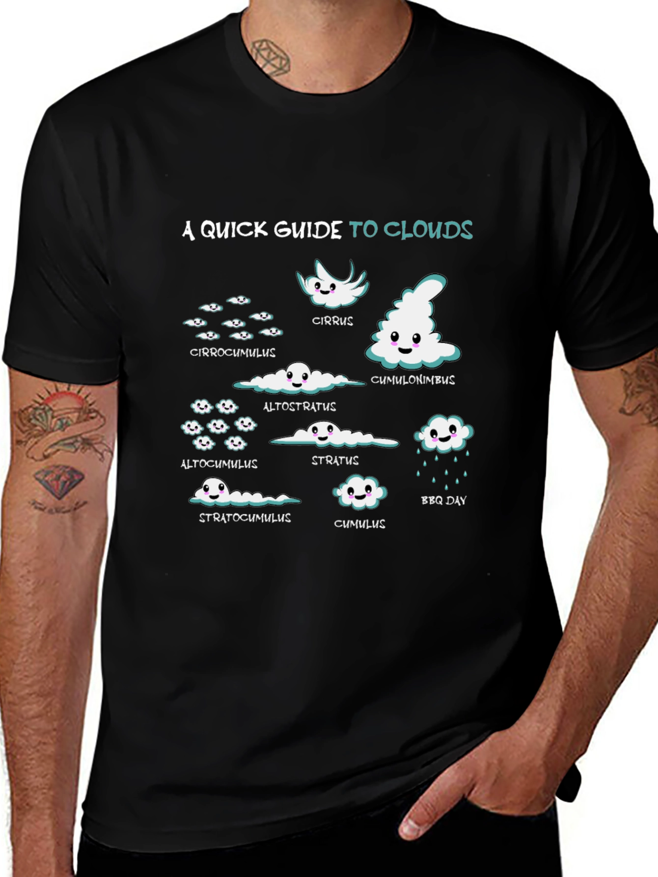 Variant 25 of Clouds Graphic T-Shirt - Weather Enthusiast Tee