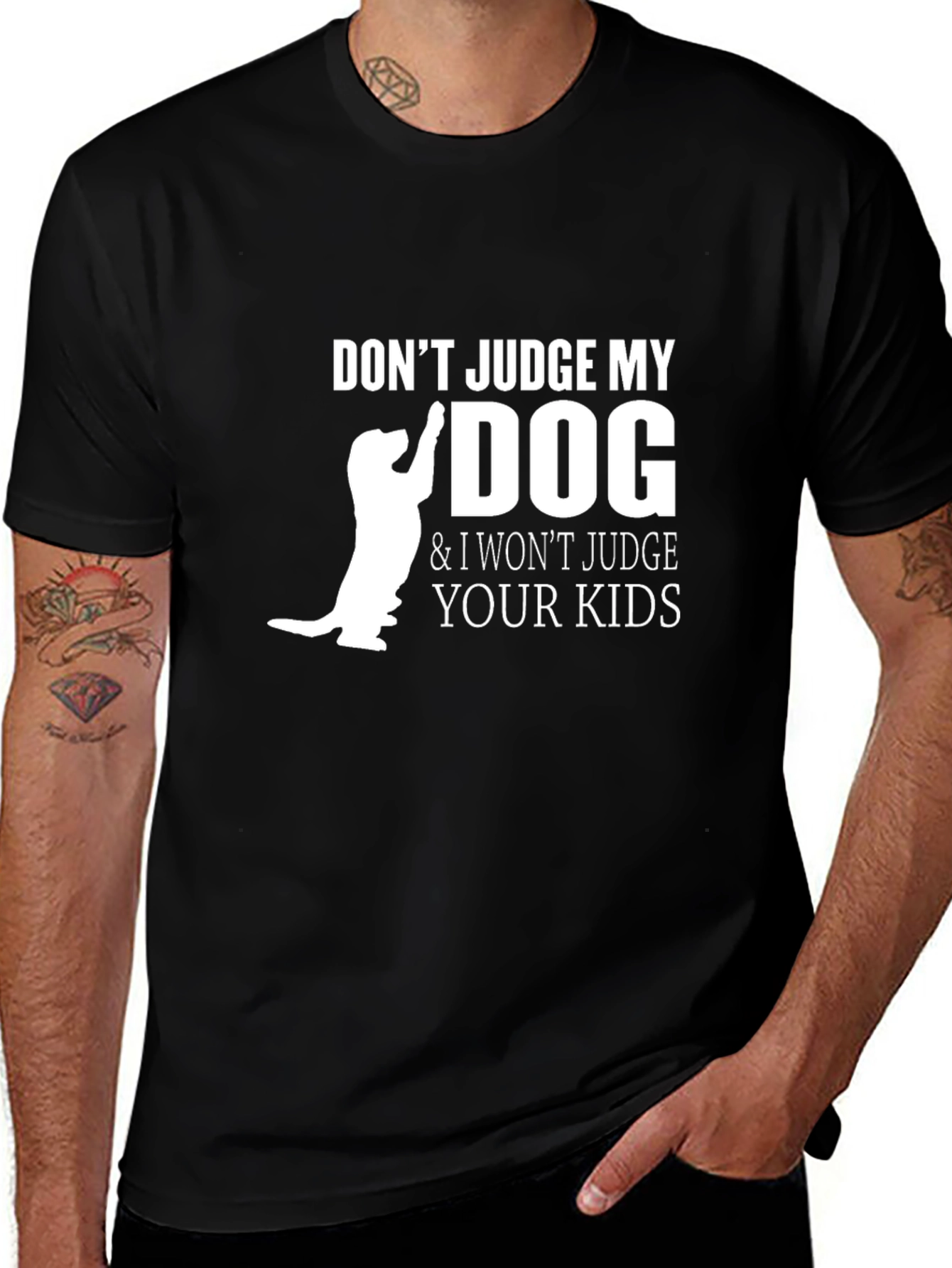 Variant 23 of Don't Judge My Dog Graphic T-Shirt