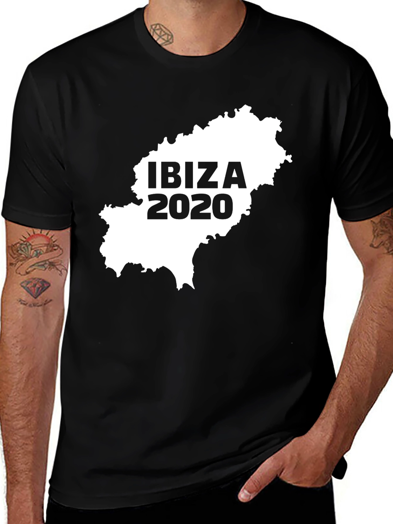 Ibiza 2020 Black Graphic Tee