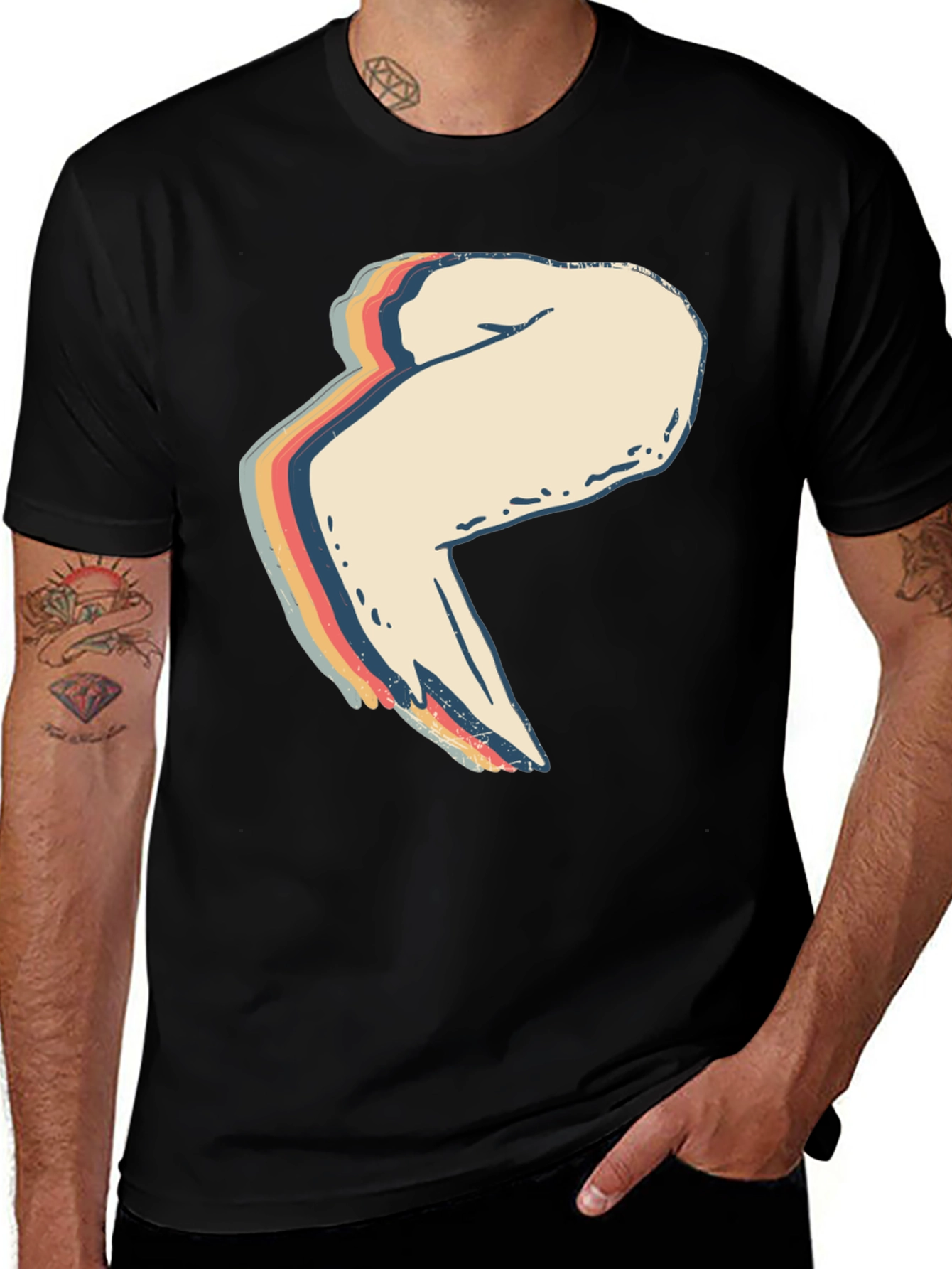 Variant 13 of Retro Arm Muscle T-Shirt - Vintage Gym Workout Tee