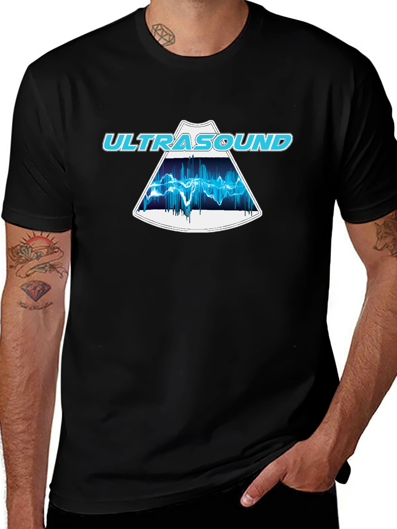 Ultrasound Graphic Tee - Cool Black T-Shirt