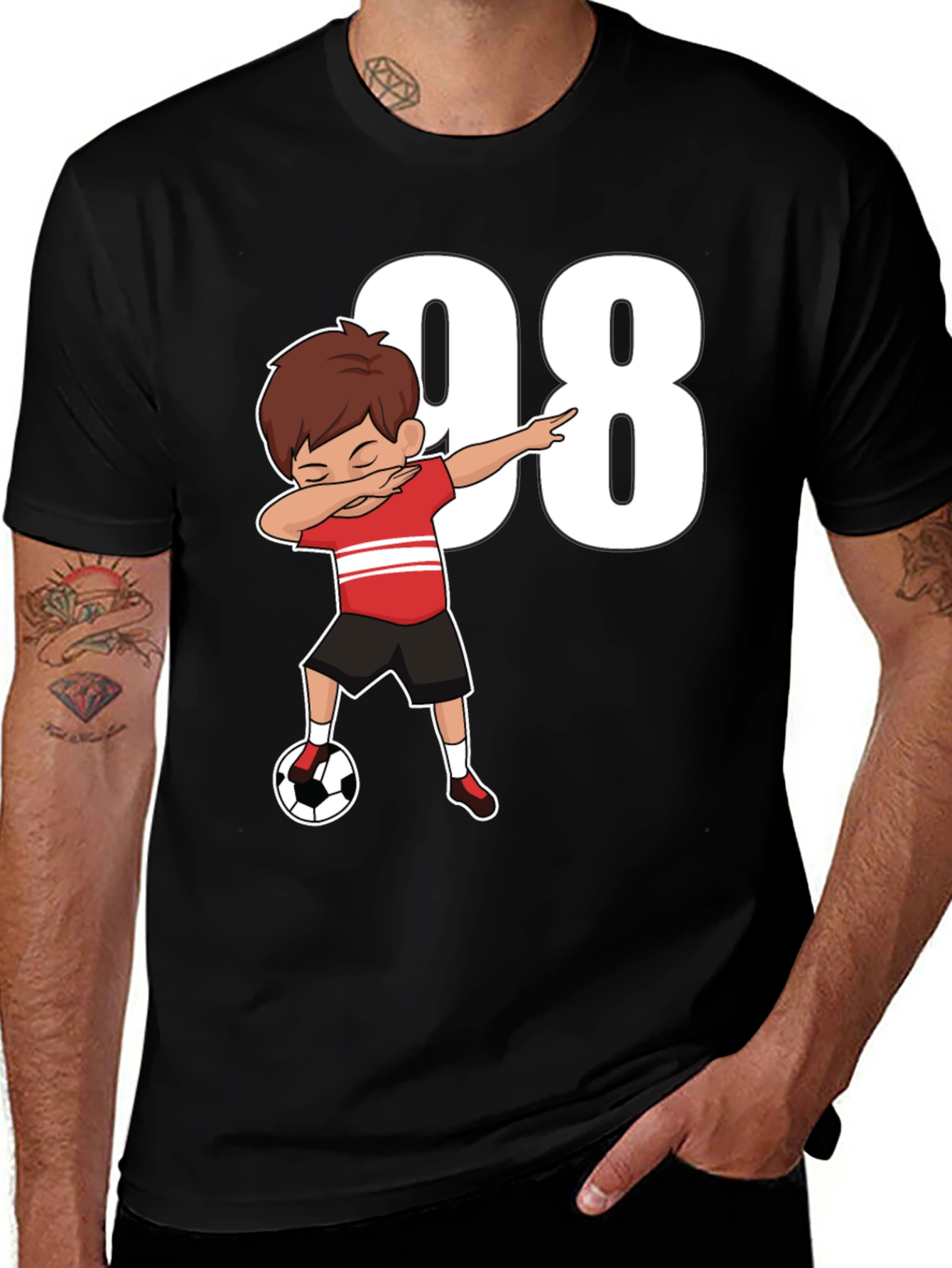 Variant 30 of Dabbing Soccer Boy T-Shirt - Number 98