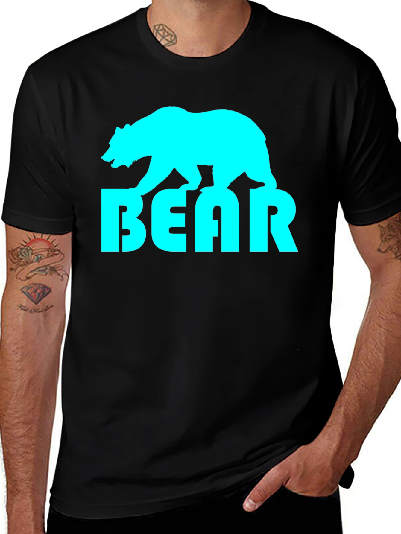 Variant 18 of Cool Bear Graphic Tee - Stylish Black T-Shirt