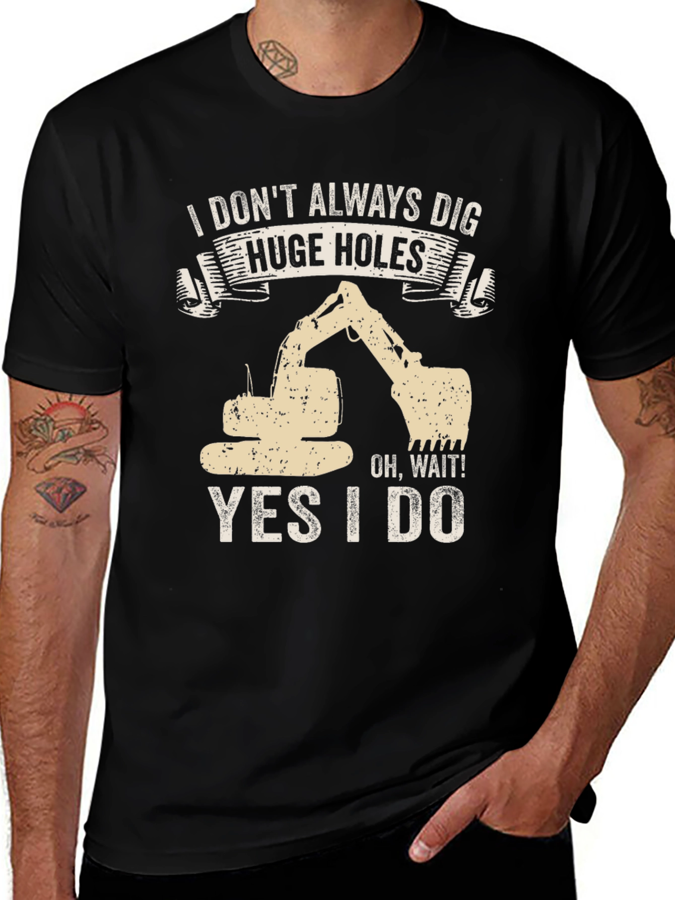 Variant 9 of Funny Excavator T-Shirt - I Dig Huge Holes