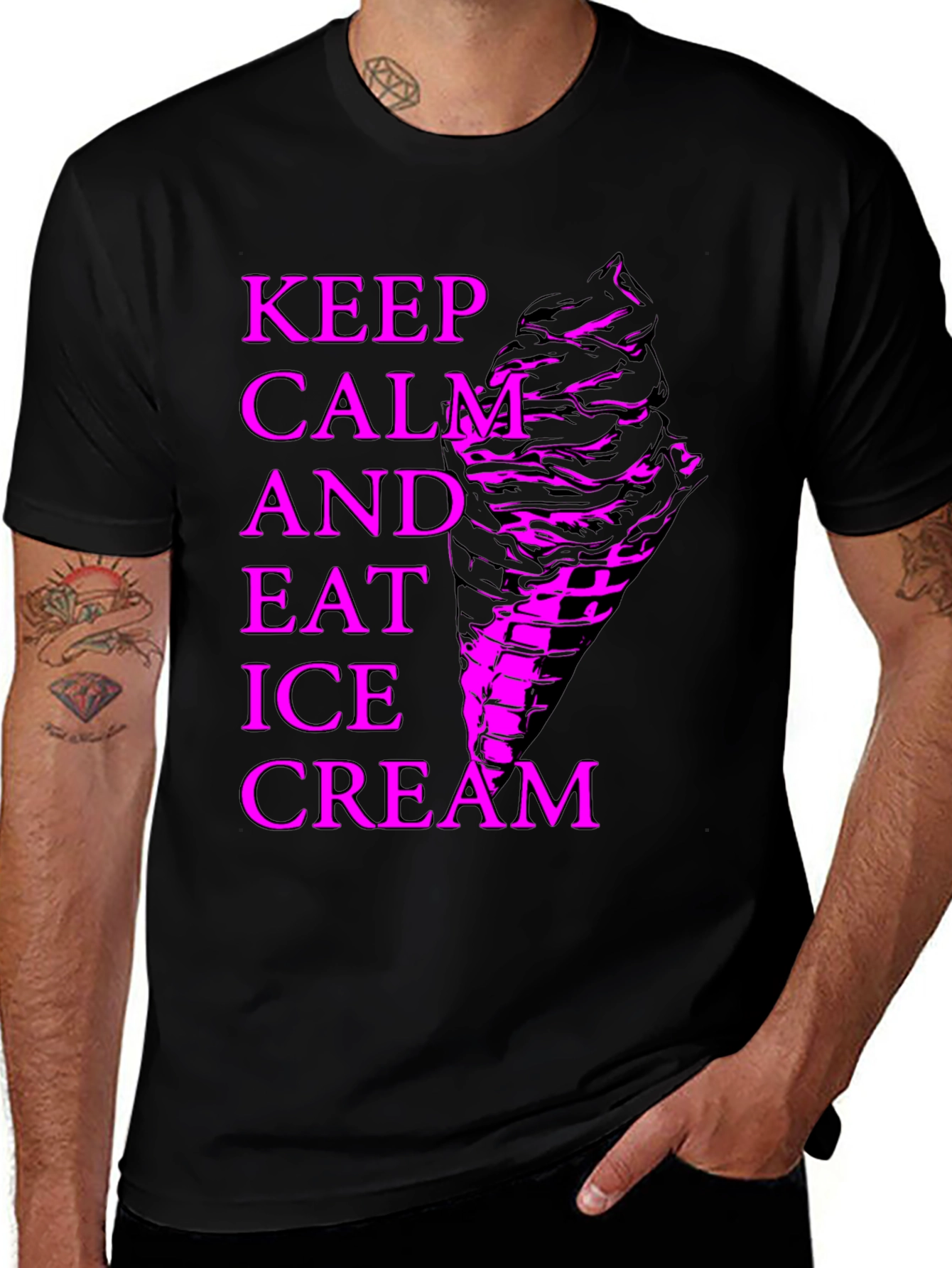 Variant 14 of Keep Calm and Eat Ice Cream Graphic Tee