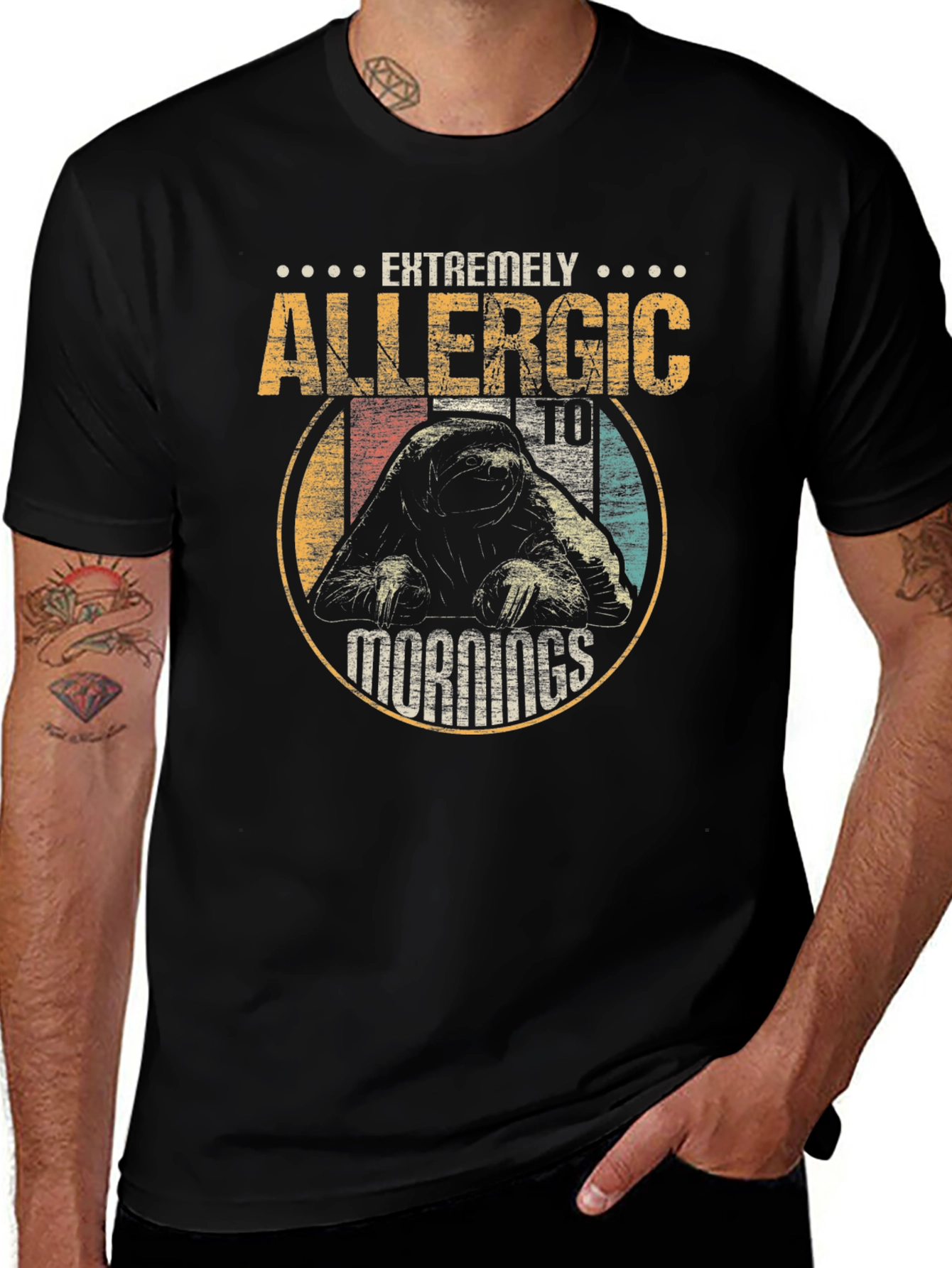 Variant 4 of Extremely Allergic to Mornings T-Shirt