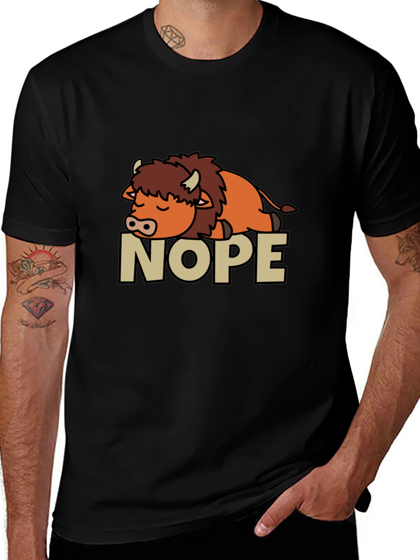 Variant 6 of Nope Buffalo T-Shirt - Funny Sleepy Bison Tee