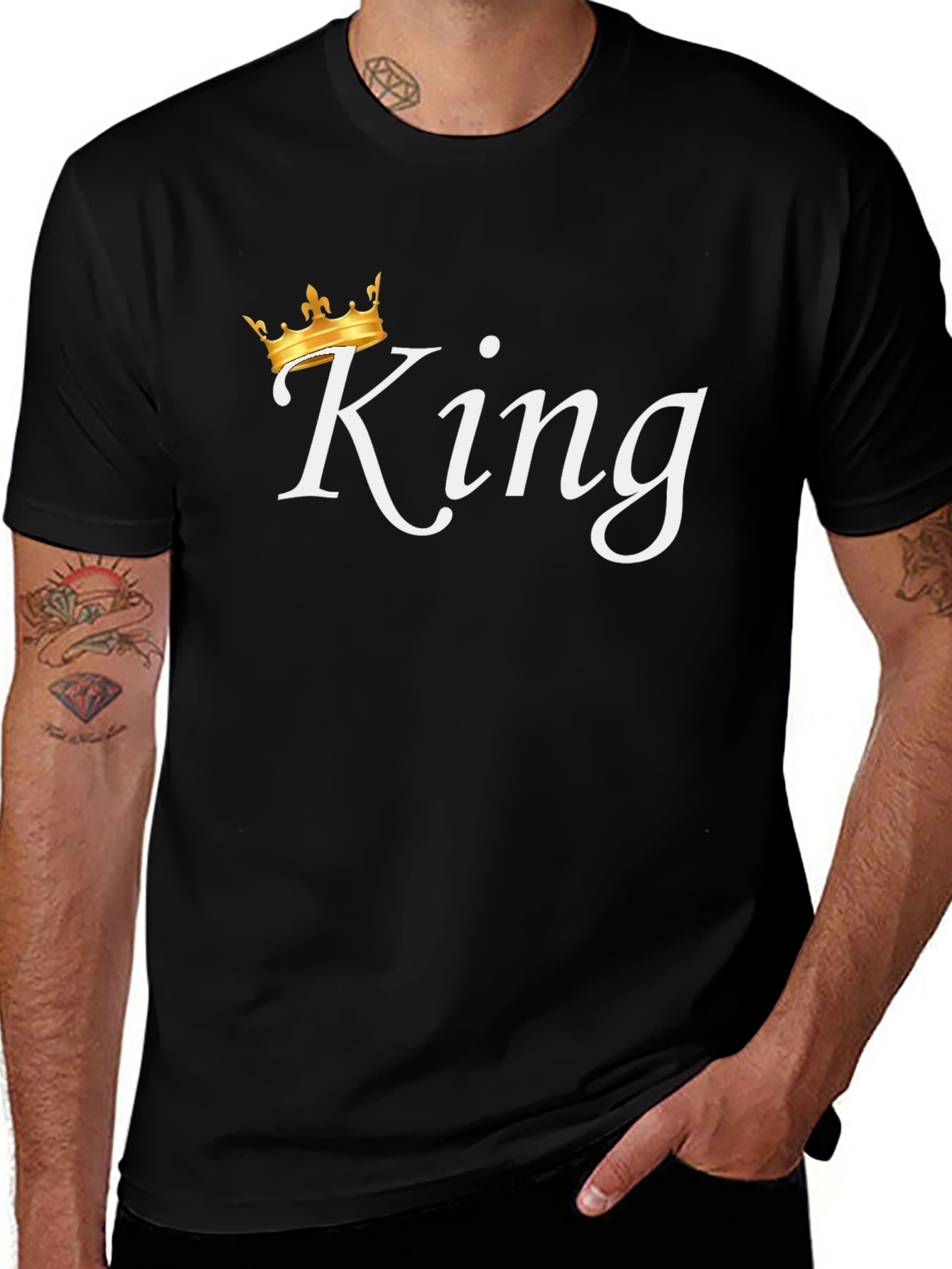 Variant 29 of King Crown Graphic Tee - Black