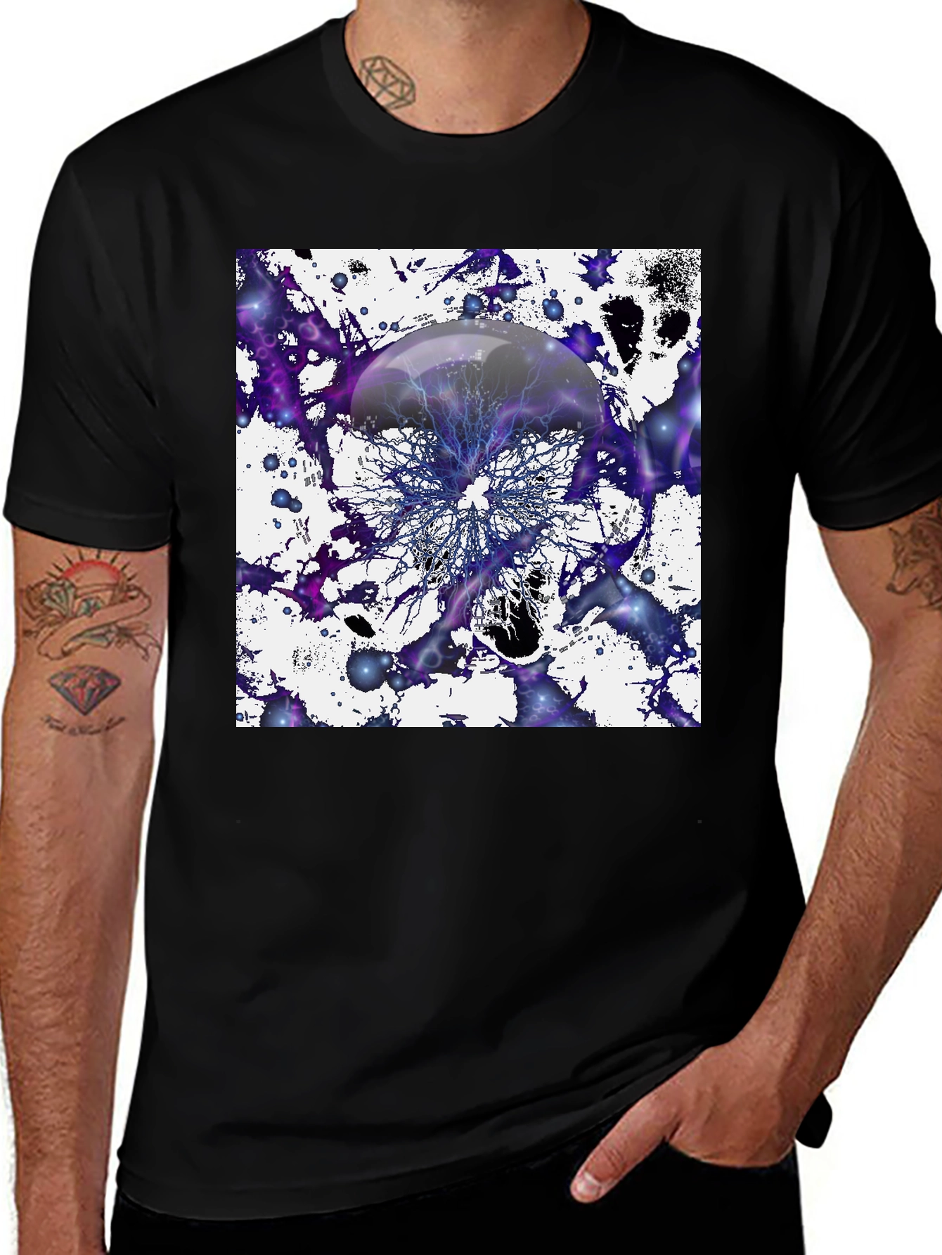Variant 8 of Abstract Jellyfish Design T-Shirt