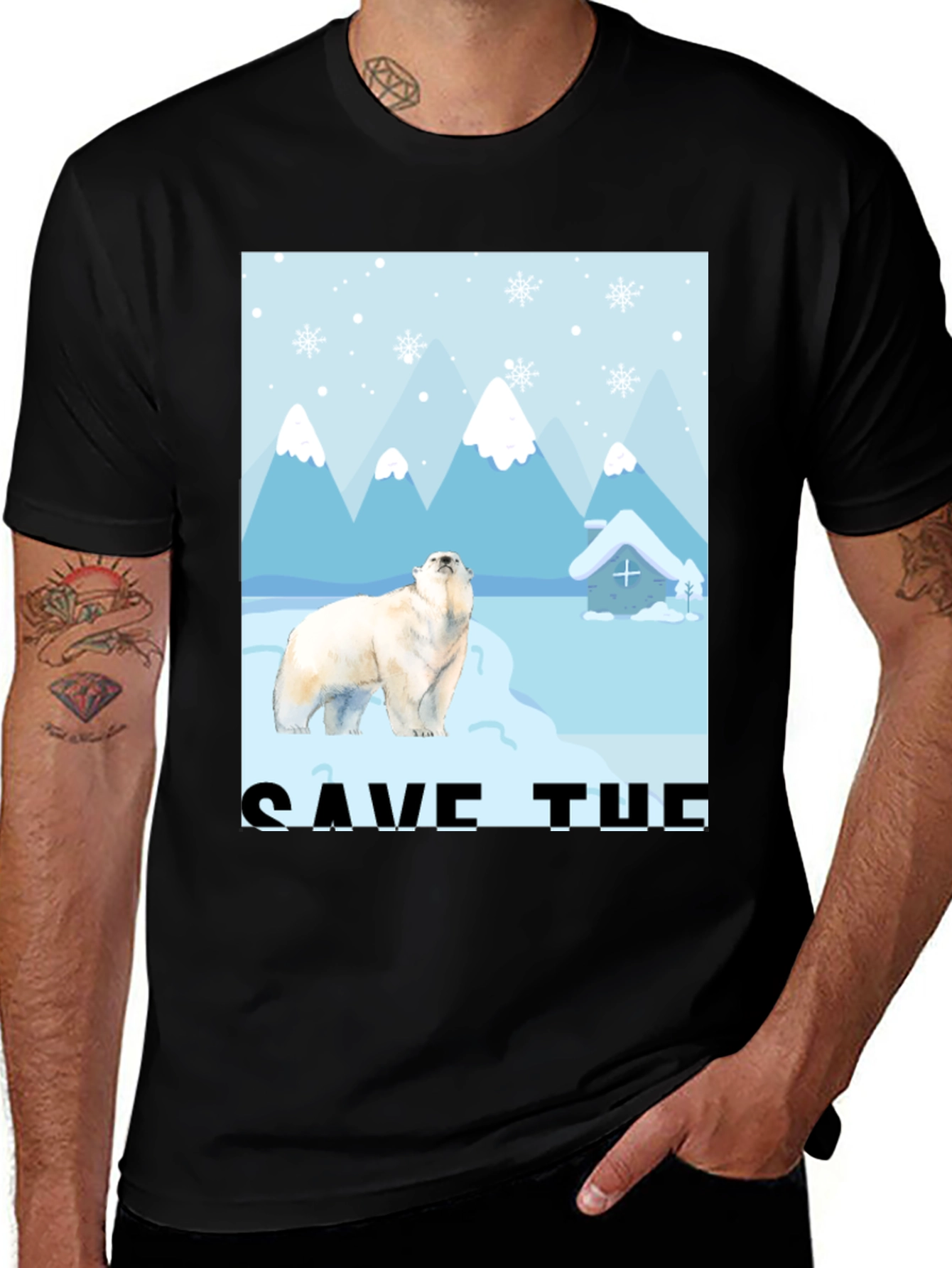 Variant 7 of Save the Arctic Polar Bear T-Shirt