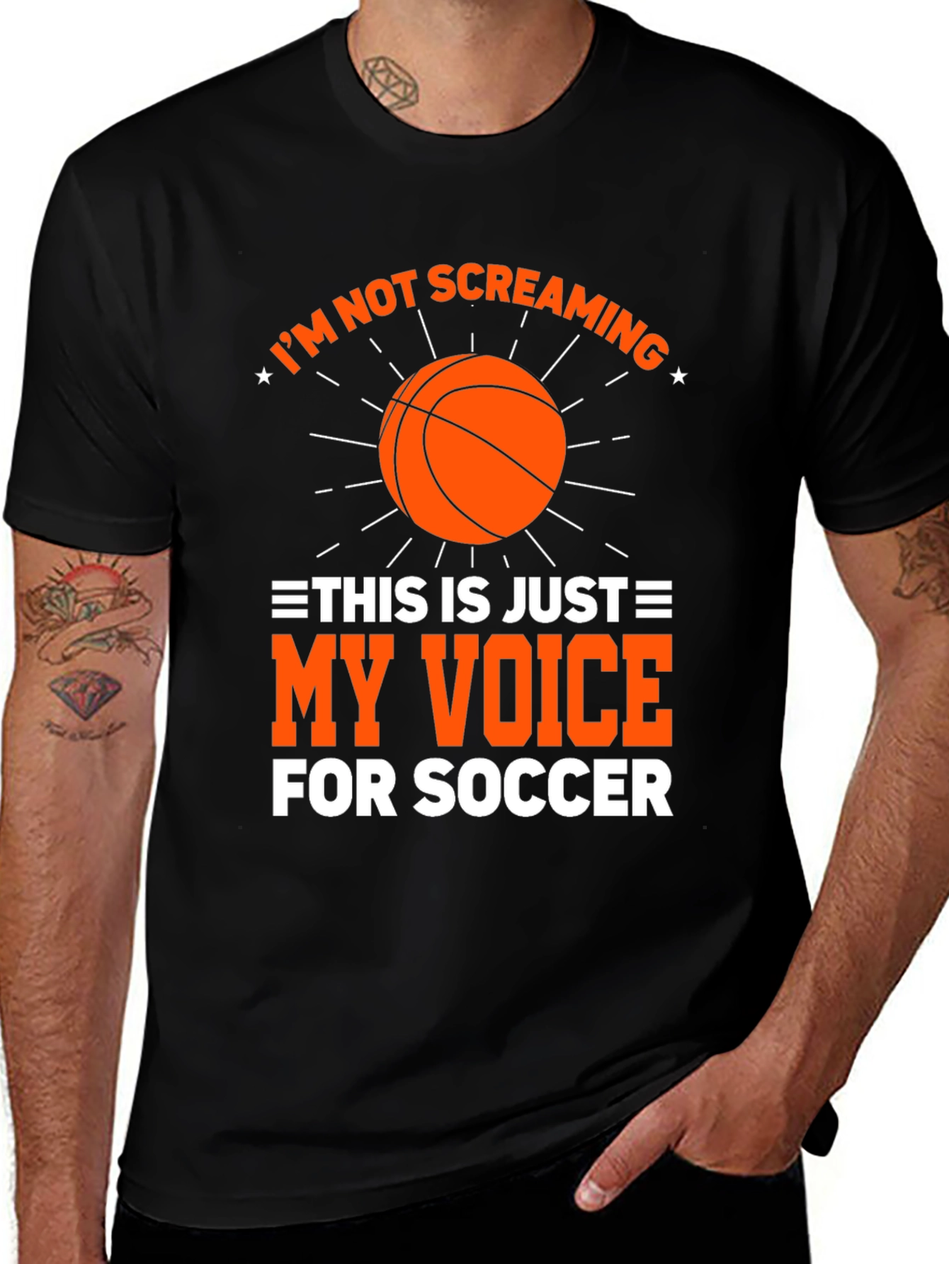 Variant 26 of Funny Soccer T-Shirt, I'm Not Screaming My Voice For Soccer