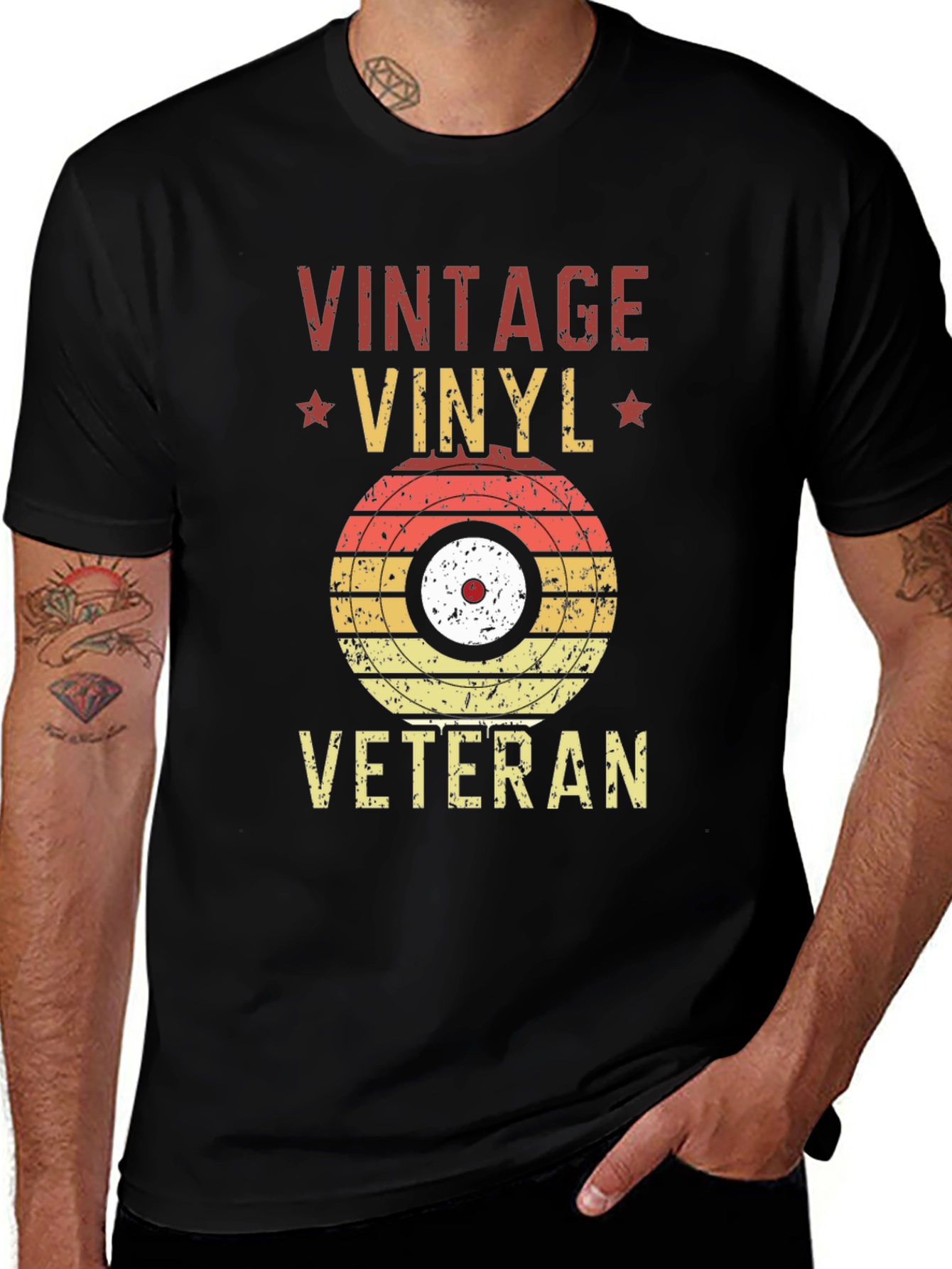 Variant 6 of Vintage Vinyl Veteran Graphic T-Shirt