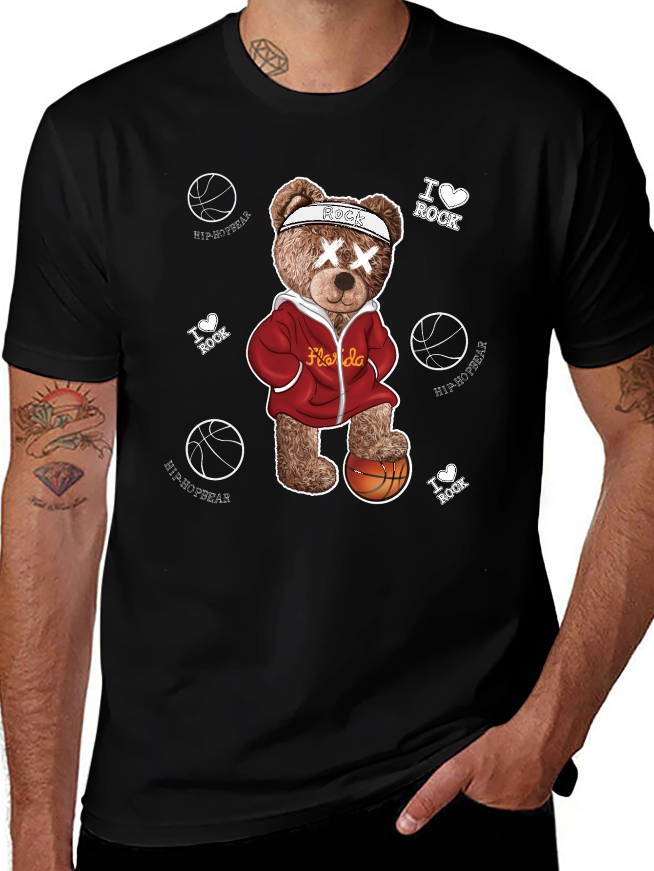 Variant 21 of Hip Hop Bear Graphic T-Shirt