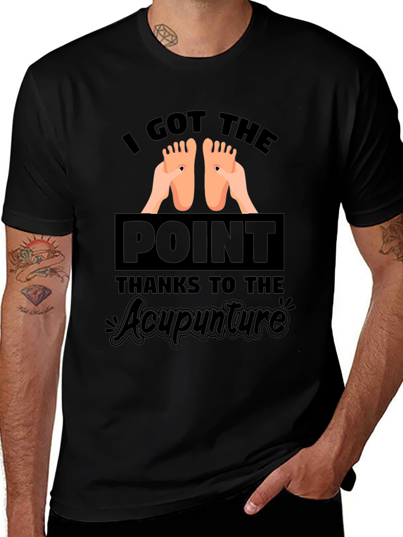 Variant 8 of Acupuncture Point Black T-Shirt