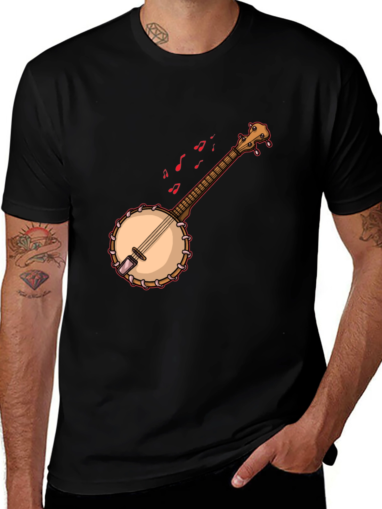 Variant 14 of Banjo Graphic T-Shirt - Music Lover Tee