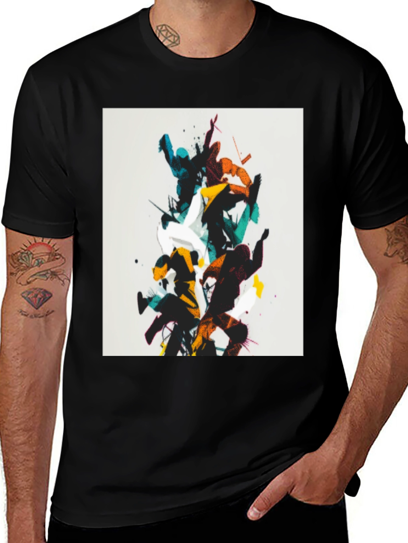 Variant 6 of Abstract Martial Arts Black T-Shirt