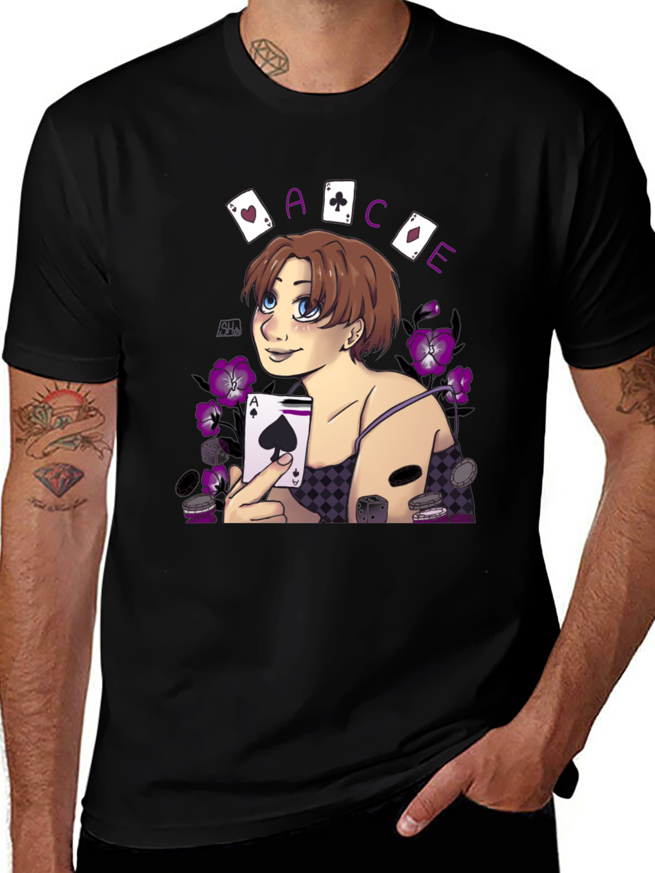 Variant 24 of Ace Playing Card Graphic T-Shirt