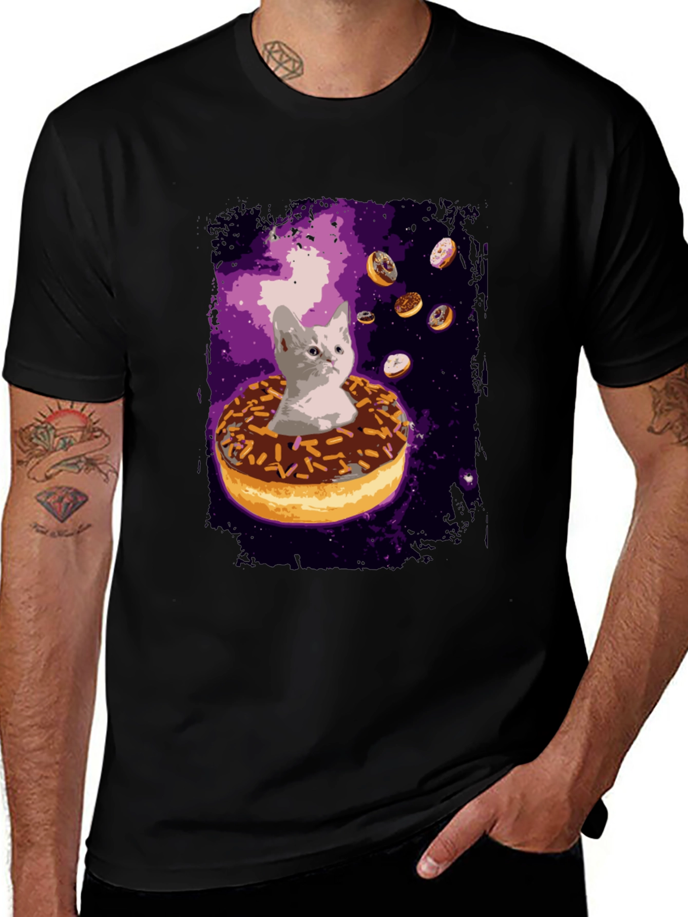 Variant 14 of Cosmic Kitten Donut T-Shirt
