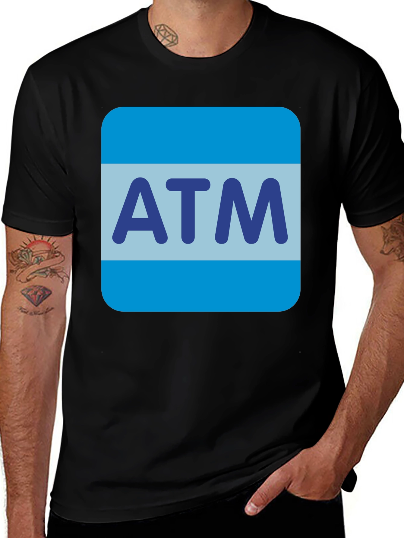 ATM Icon Black T-Shirt - Funny Banking Tee