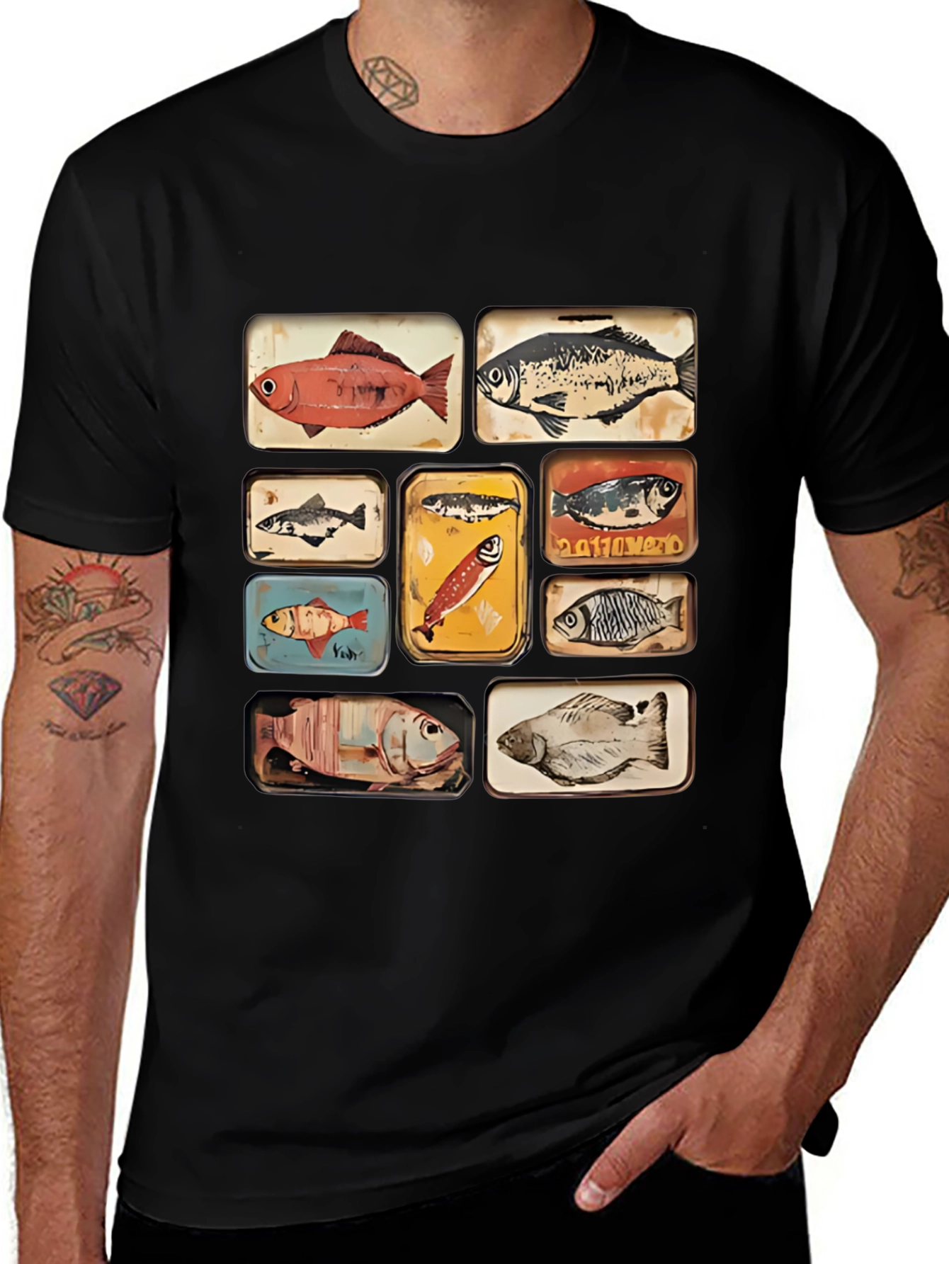 Variant 15 of Fish T-Shirt - Retro Aquatic Design