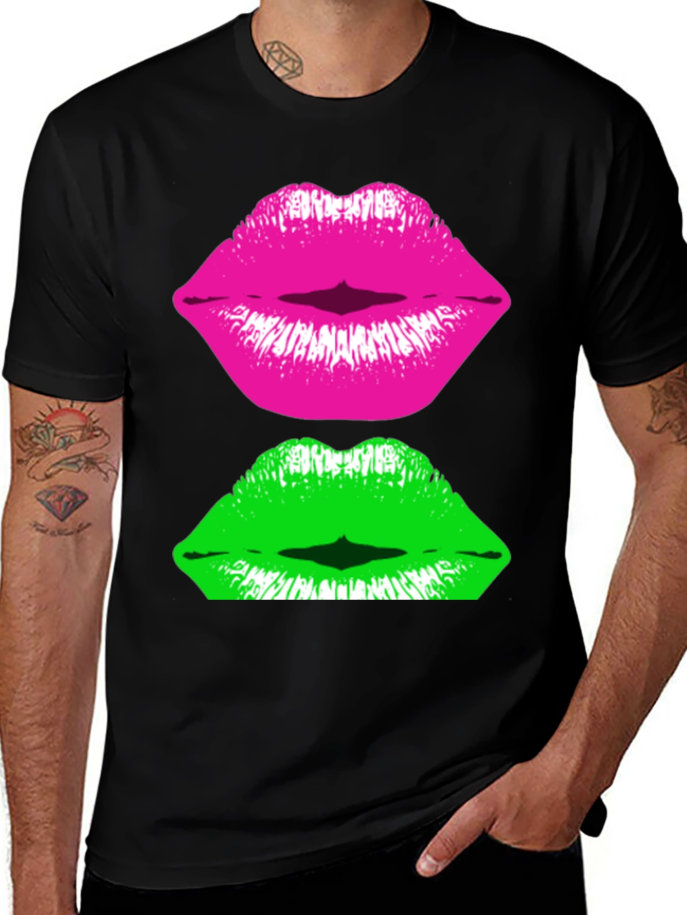 Variant 22 of Kiss Lips Graphic Tee - Funky Pop Art Style