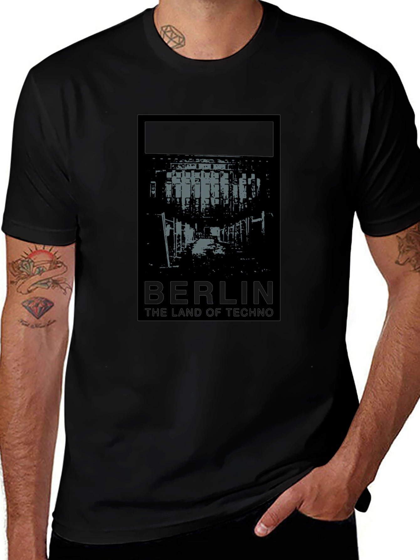 Berlin Techno Land Graphic Tee - Unisex Black T-Shirt