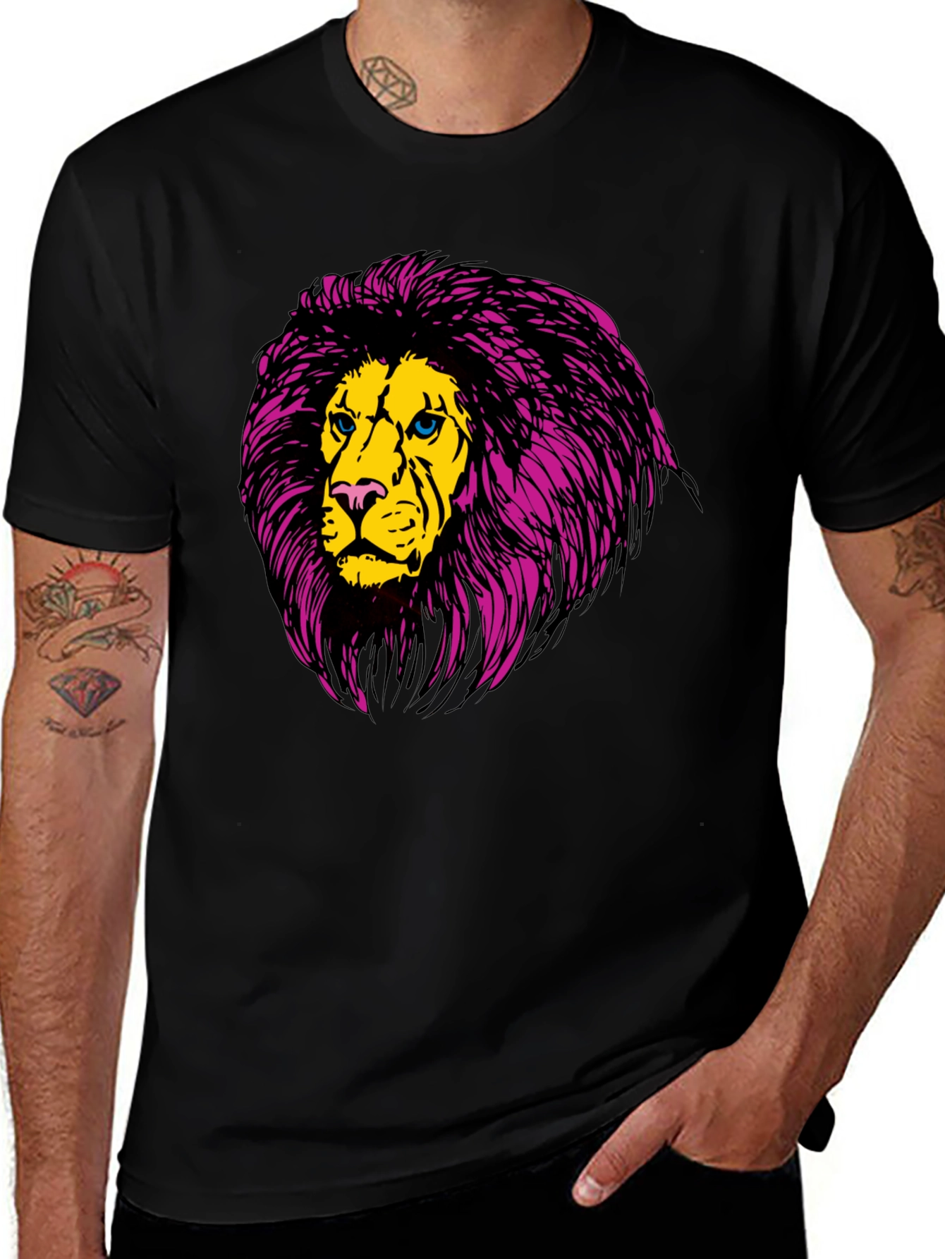 Variant 27 of Lion Graphic Tee - Bold & Colorful