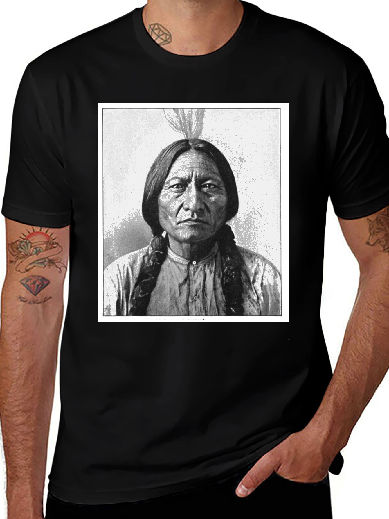 Sitting Bull Portrait Graphic T-Shirt