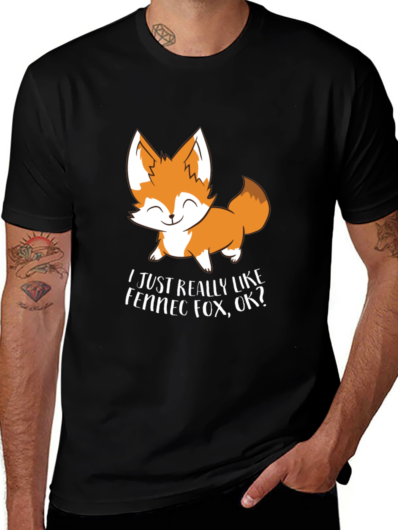 Variant 5 of Cute Fennec Fox Graphic Tee - Unisex