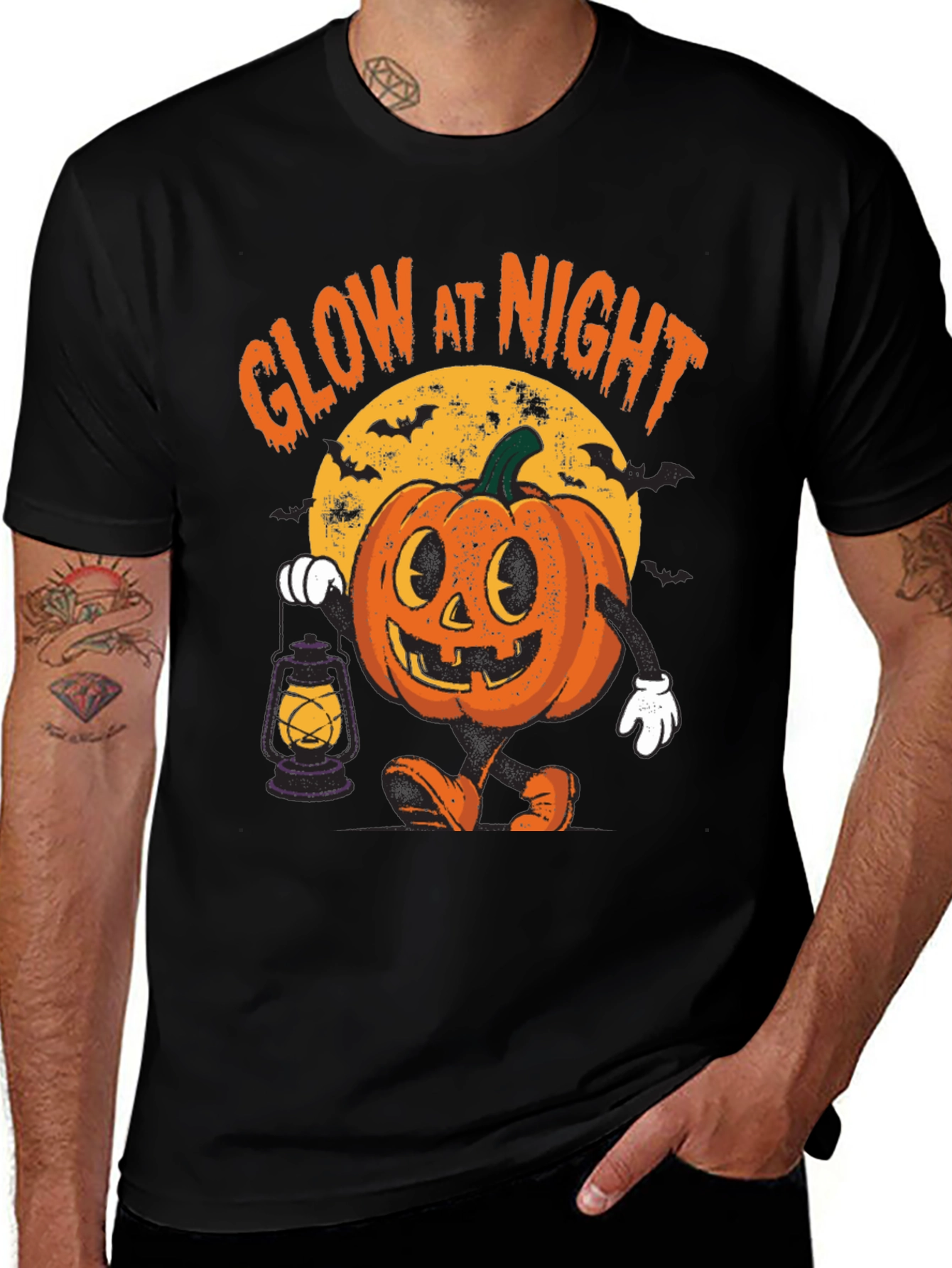 Glow In The Dark Halloween Pumpkin Tee