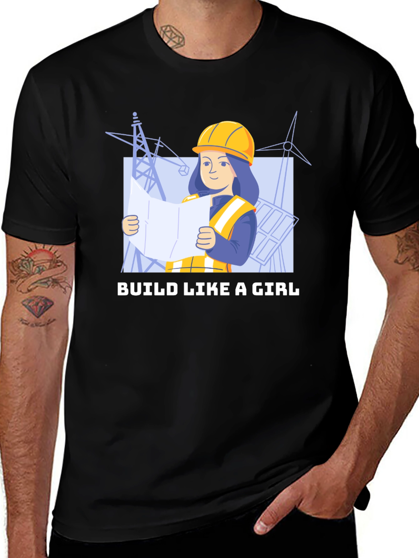 Variant 4 of Build Like A Girl T-Shirt