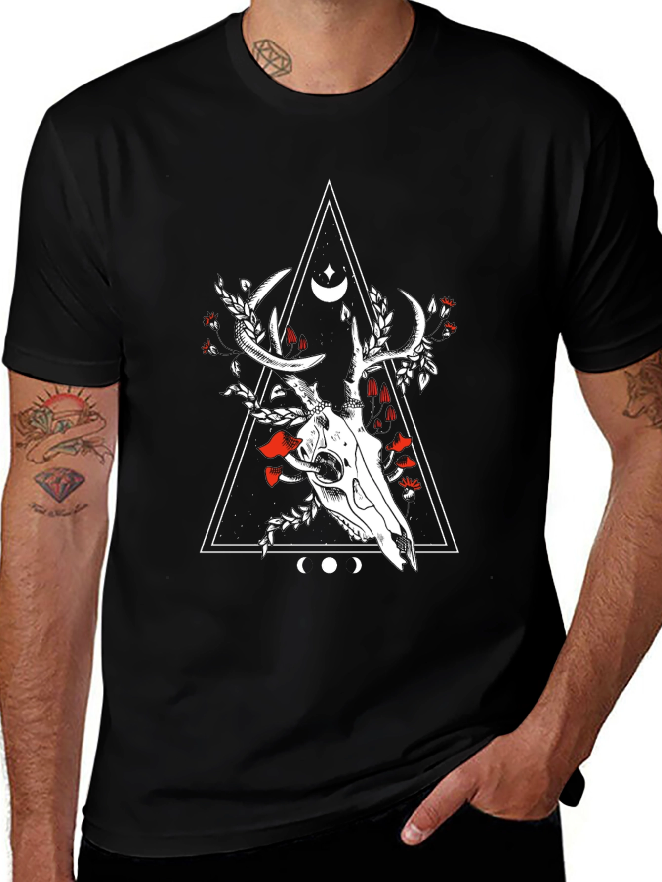 Variant 17 of Deer Skull Graphic Tee