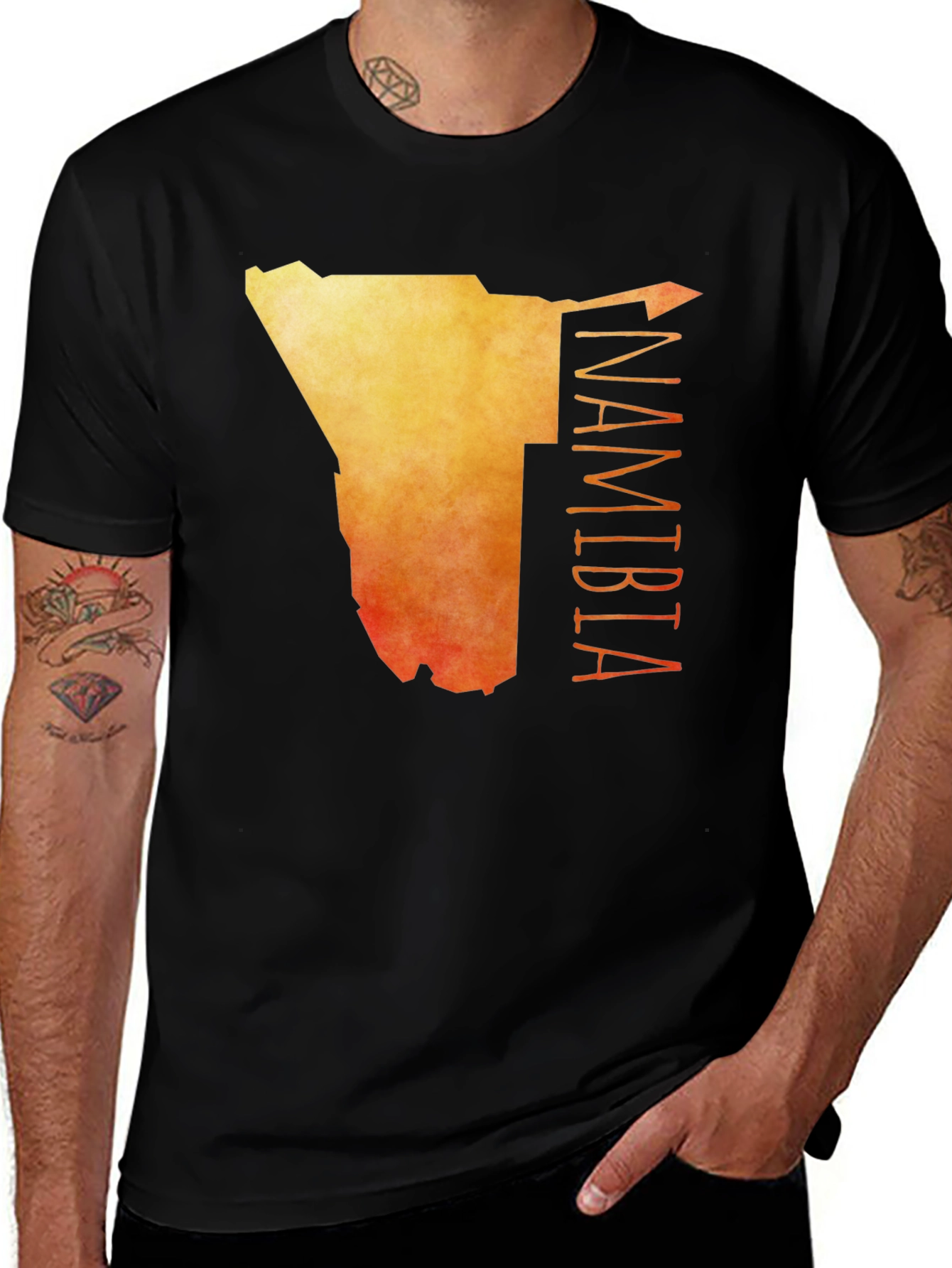 Namibia Map Graphic Tee - Trendy Travel Shirt
