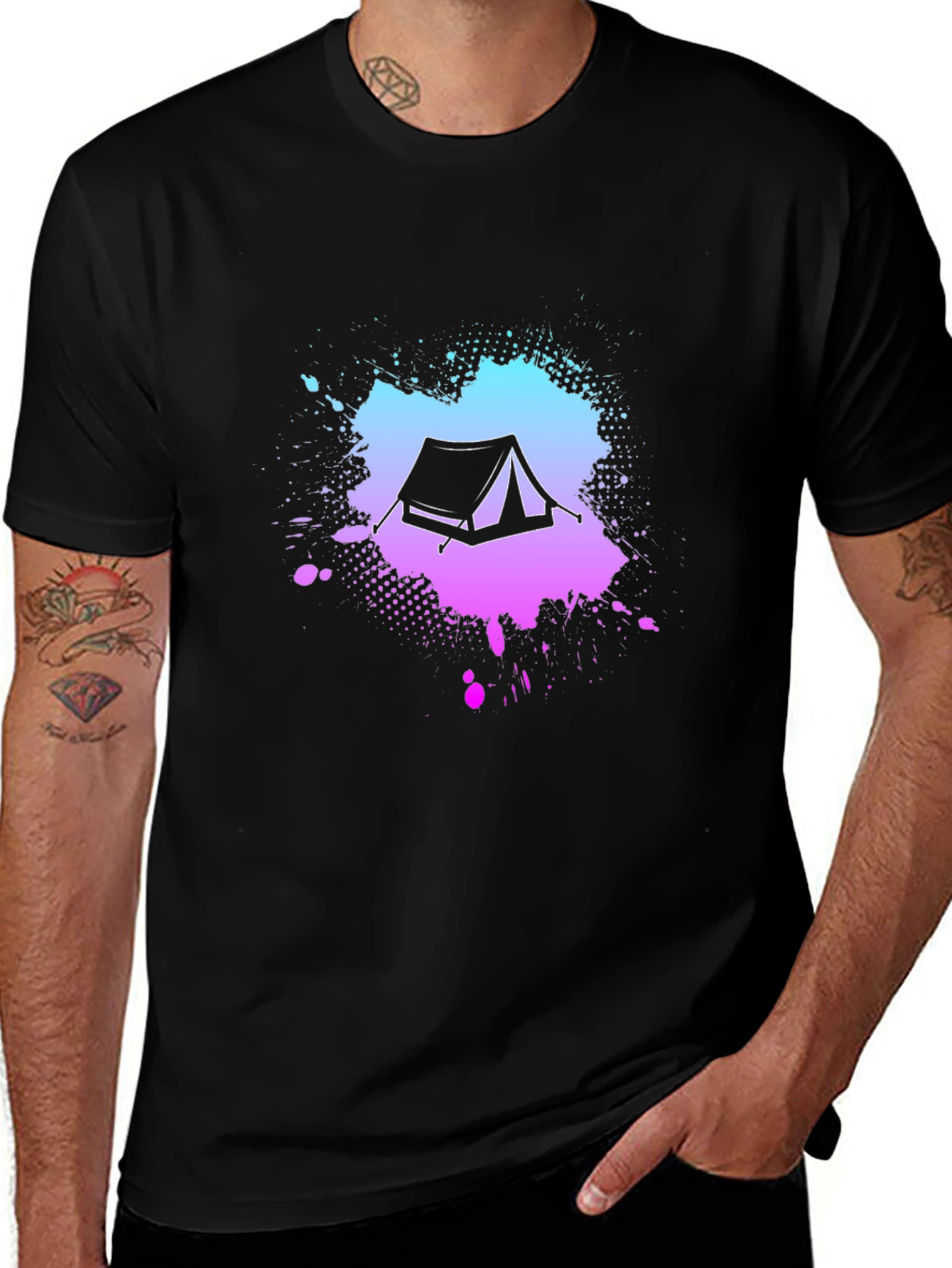 Variant 4 of Camping Tent Graphic Tee - Adventure Ready
