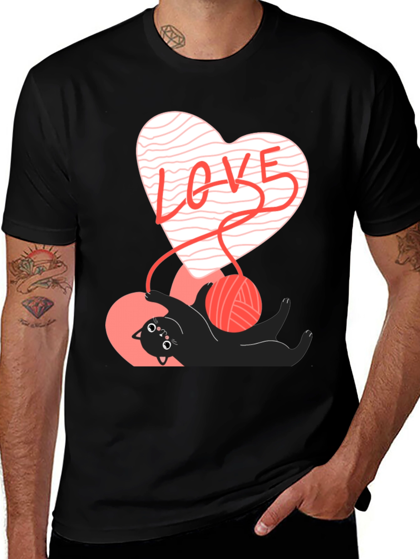 Variant 22 of Love Cat T-Shirt - Cute Valentine's Day Tee